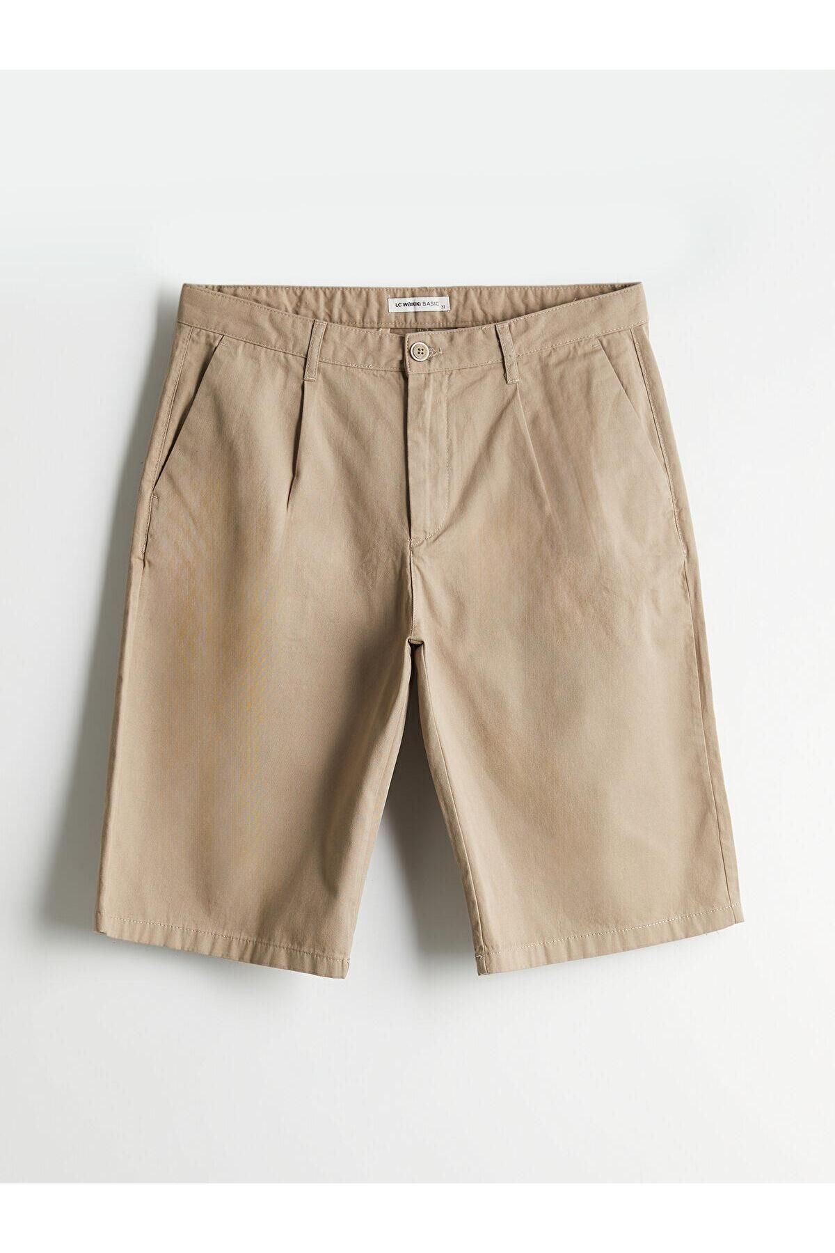 LC Waikiki-Lcwaikiki Basic Comfortable Fit Gabardine Men's Bermuda Shorts (S5) 5