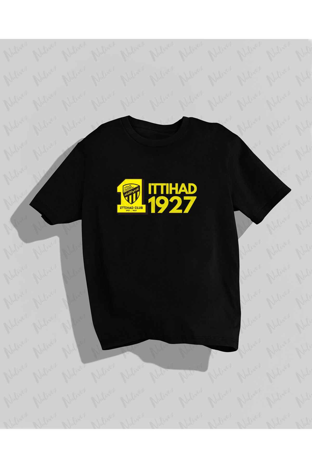 Nulivez ITTIHAD Tasarımı Baskılı Yüksek Kalite Kompakt Unisex Oversize T-Shirt
