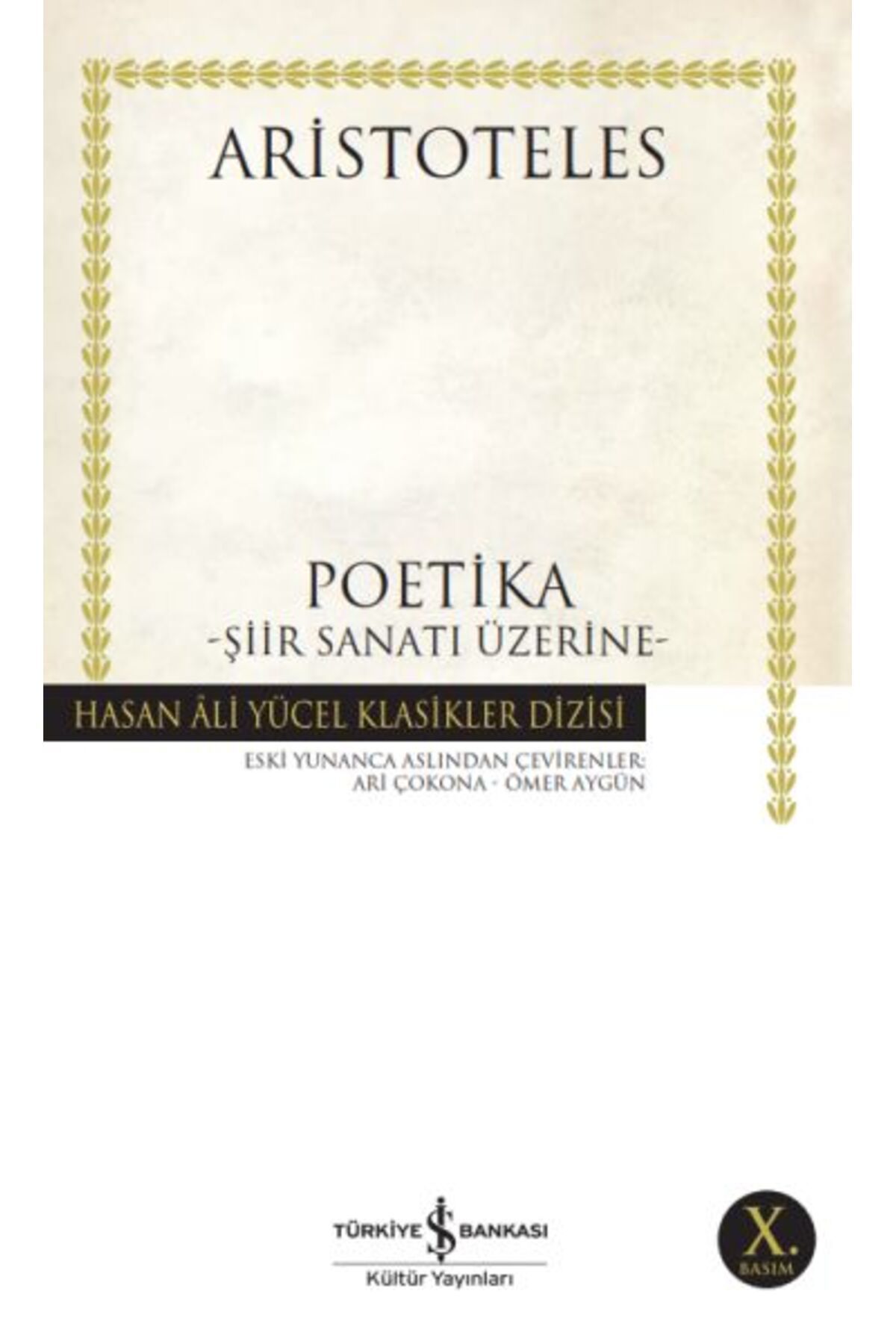 Türk Dil Kurumu Yayınları Poetika - Şiir Sanatı Üstüne - Hasan Ali Yücel Klasikleri