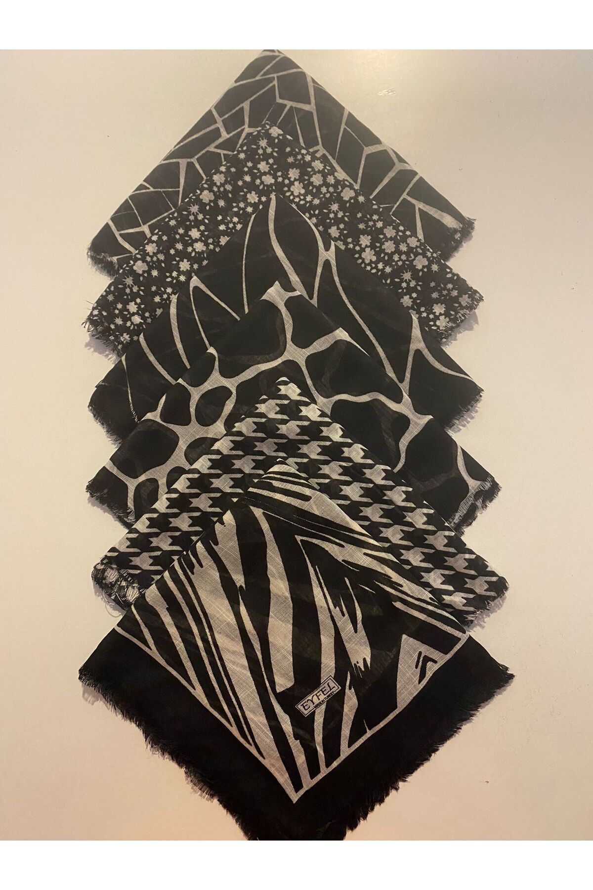Eyfel 6 Adet Karışık Desenli Tülbent Yazma