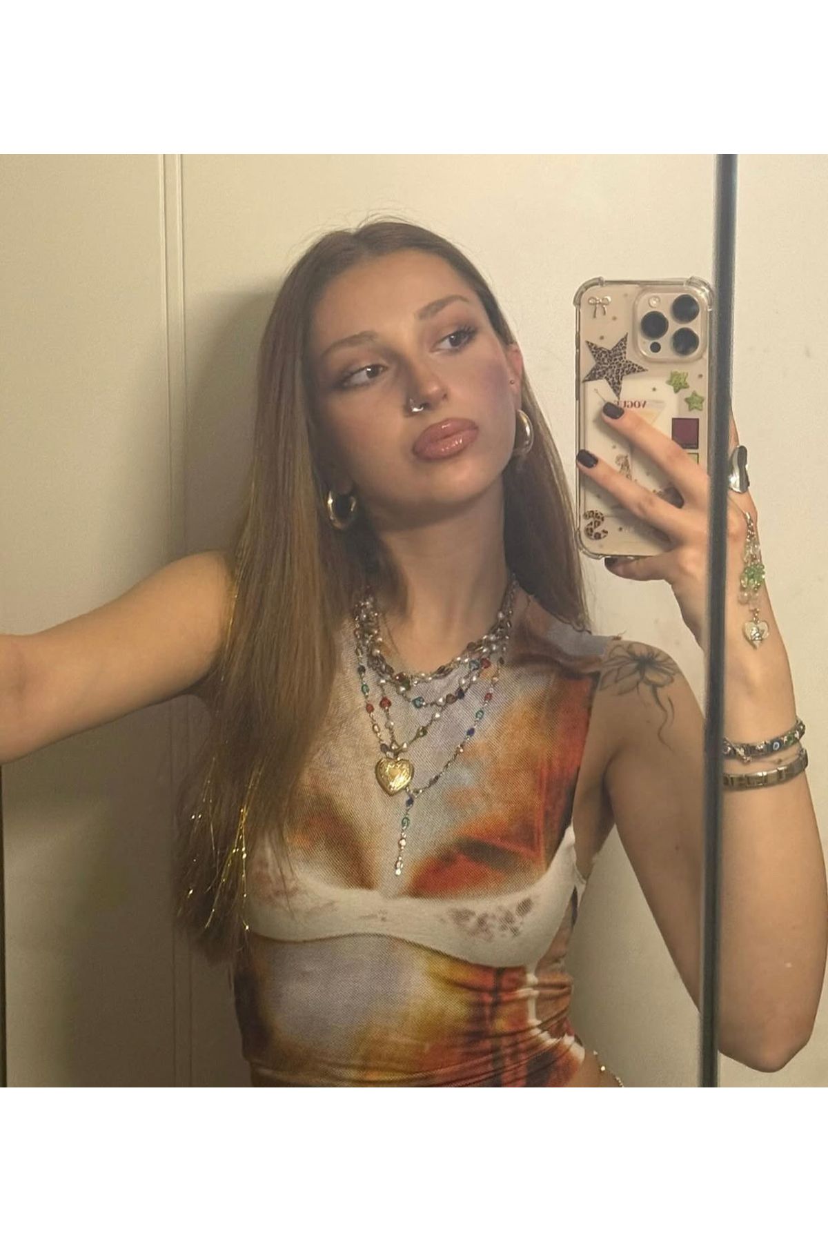 VibeGaia Baskılı Crop J