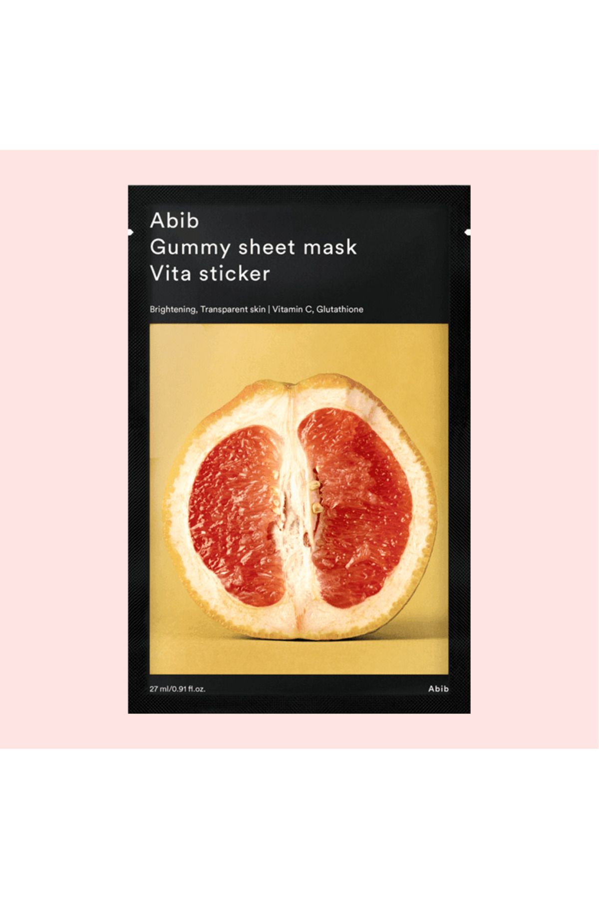 Abib Mască Textilă Gumantă Vita Sticker, 27 Ml, Efect Iluminator - One Size