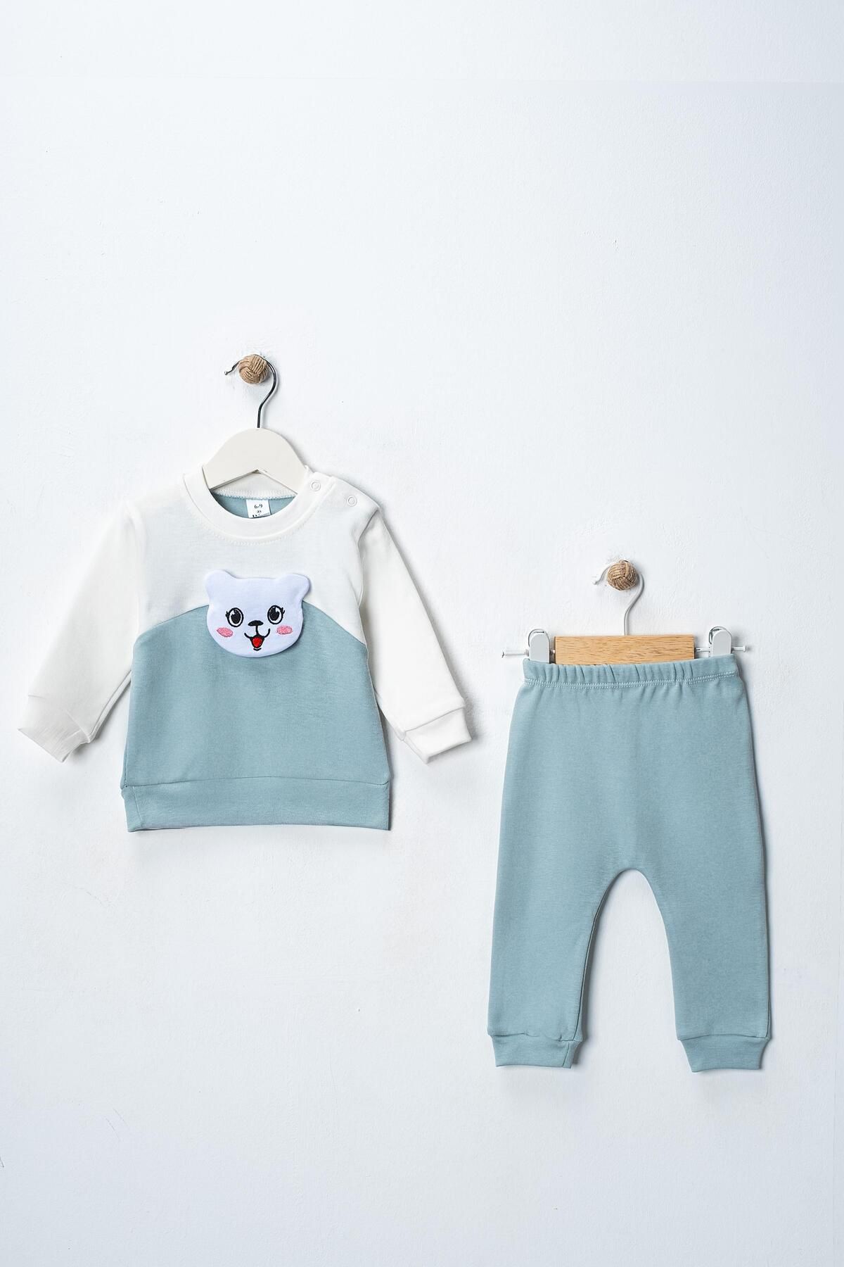 canmanakids&baby Emoji detaylı Aylık Bebek Takım Pamuklu