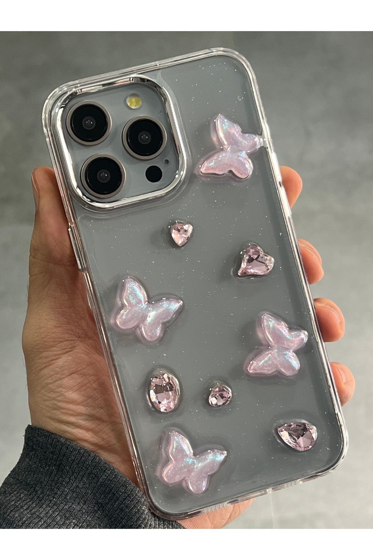 EDELFU iPhone 15 PRO MAX Arkası Sararmaz Sert Yanları Yumuşak Silikon Kapak Kılıf