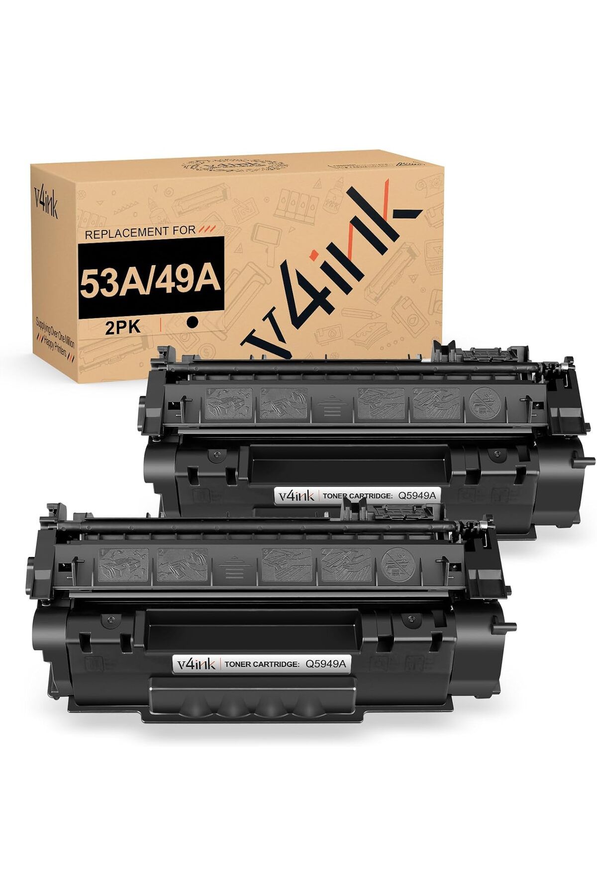 HP 1320 1320n P2015dn P2015 P2015n 3390 3392 1160 P2014 M2727nf MFP Printer (Black,2 Packs)