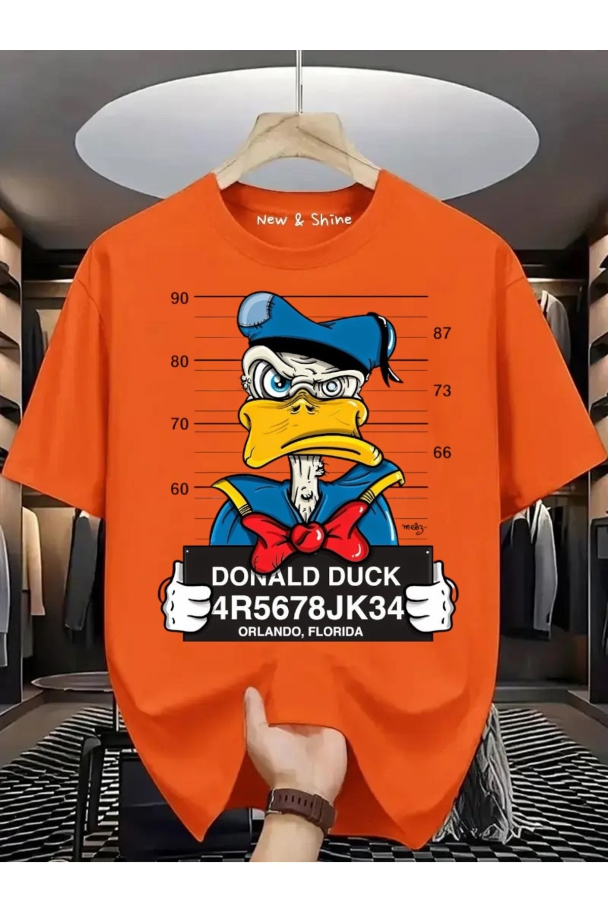 New Shine Donald Duck Baskılı Oversize T-Shirt