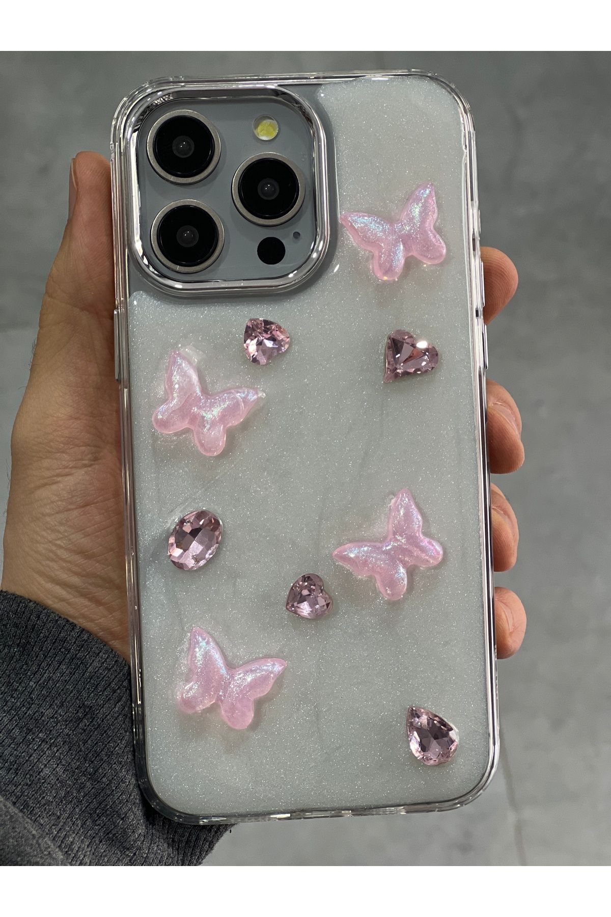 EDELFU iPhone 15 PRO MAX Arkası Sararmaz Sert Yanları Yumuşak Silikon Kapak Kılıf