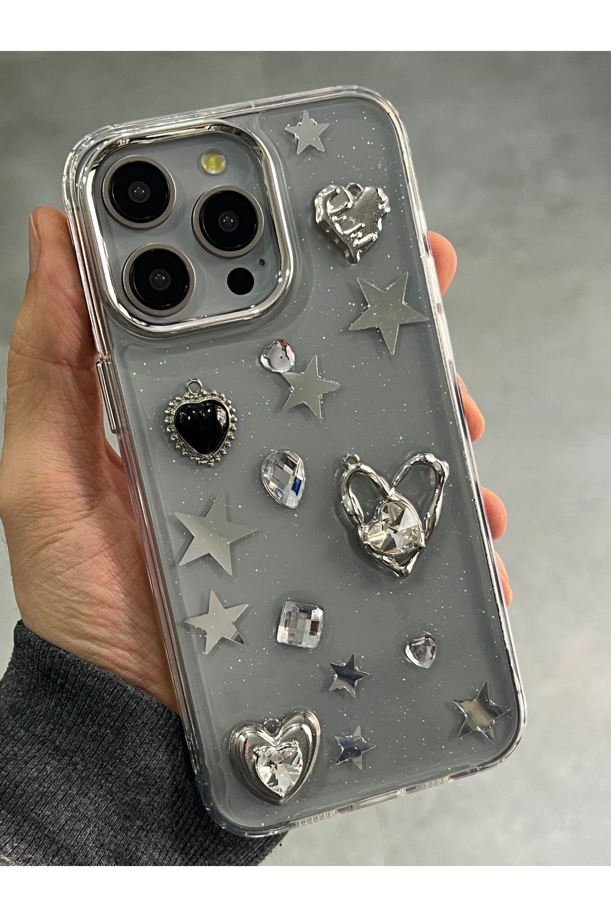 EDELFU iPhone 15 PRO MAX Arkası Sararmaz Sert Yanları Yumuşak Silikon Kapak Kılıf