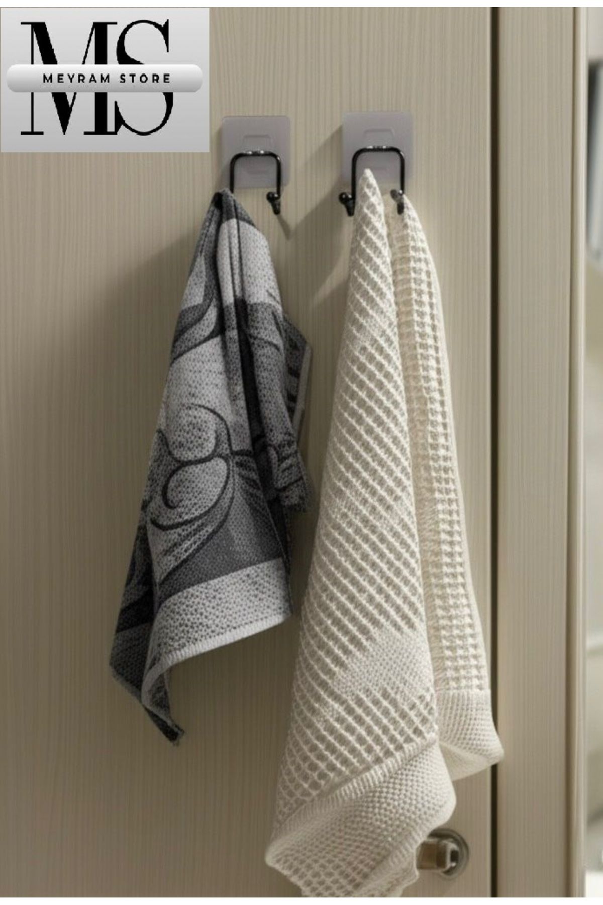 MEYRAM STORE 2 ADET Yapışkanlı kapı arkası Askısı Banyo Askısı Çatal Askı Havlu Askısı mutfak gereçleri askısı