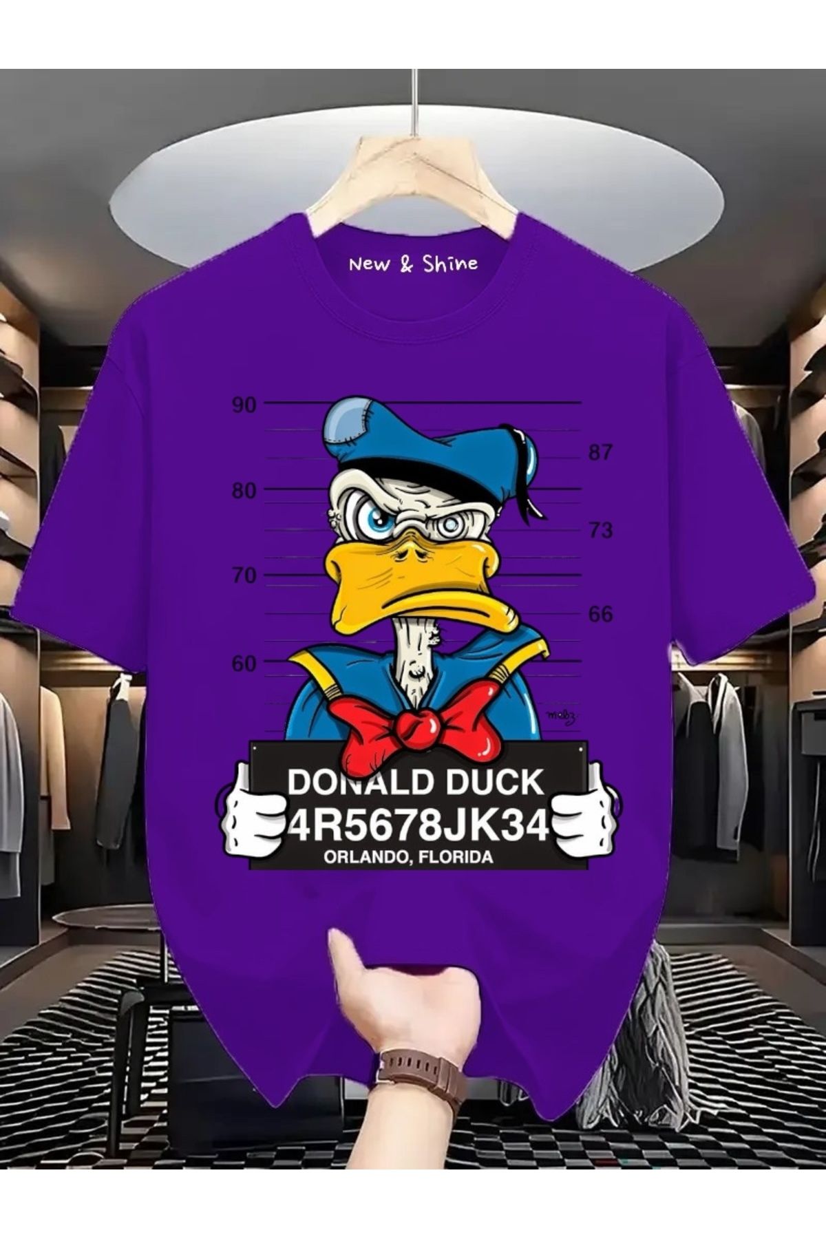 New Shine Donald Duck Baskılı Oversize T-Shirt