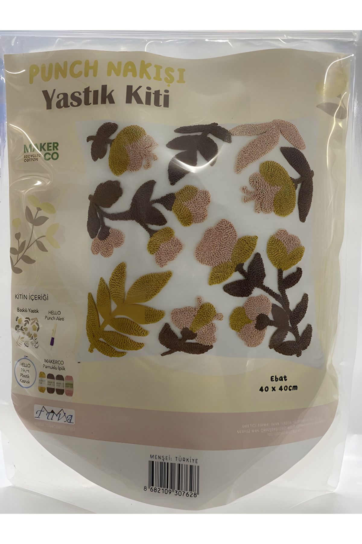 Tuva Punch Nakışı Yastık Kiti 40*40 cm pnc02