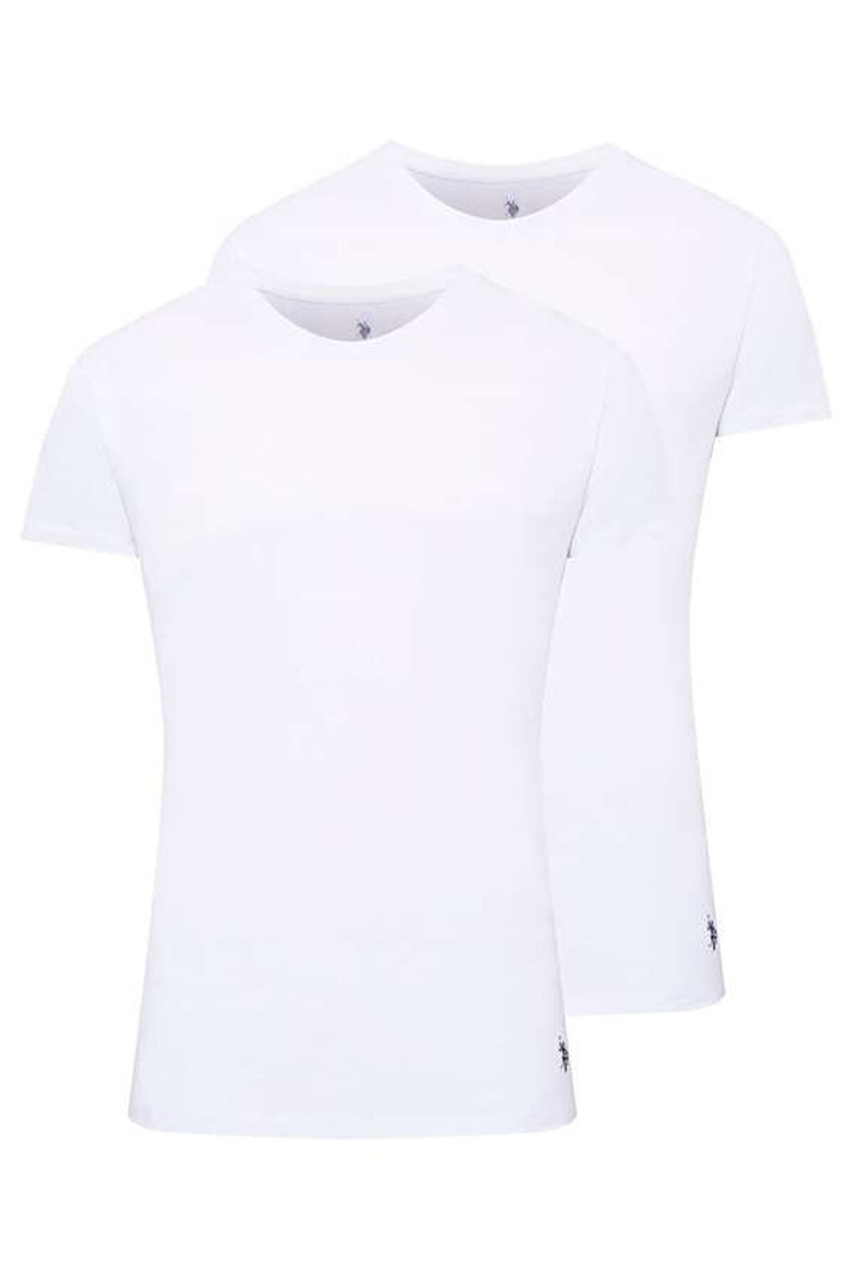 U.S. Polo Assn. %100 Pamuklu 2'li Amerikan Yaka Kısa Kol T-shirt