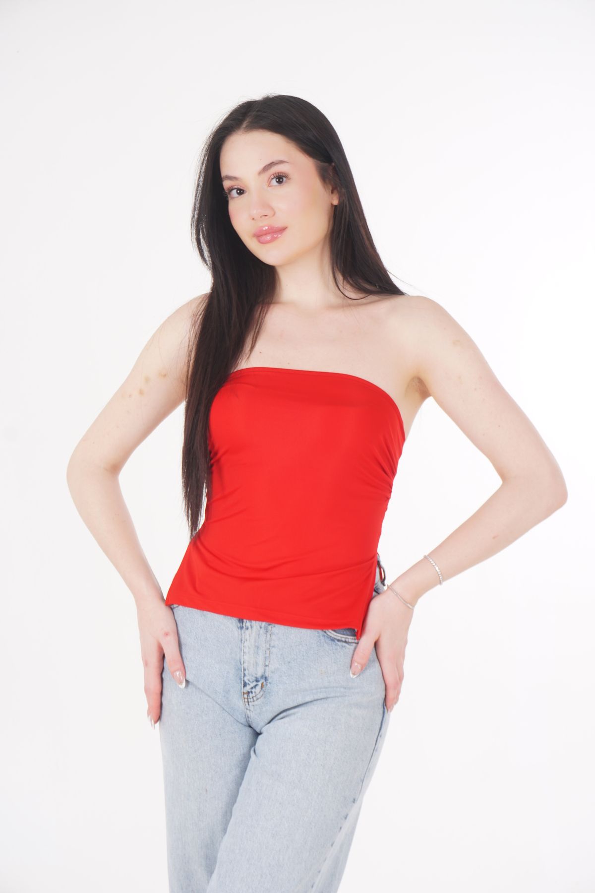 CHAURA Yırtmaçlı Crop Bluz