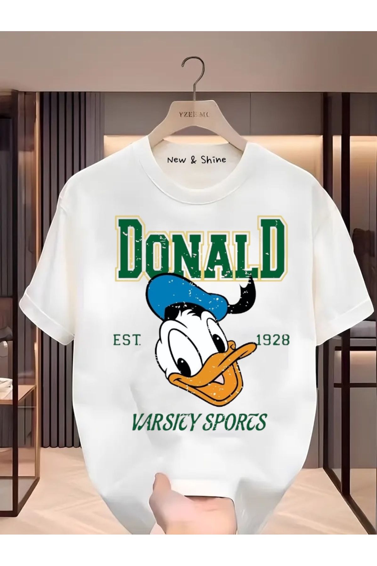 New Shine Donald Duck Baskılı Oversize T-Shirt