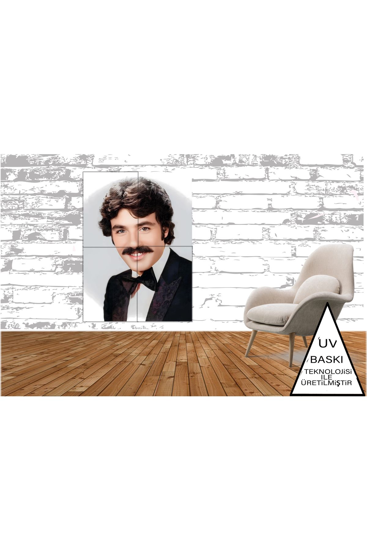 TAKIFİX Ferdi Tayfur 4 Parçalı 20 x 30 CM MDF Tablo SET