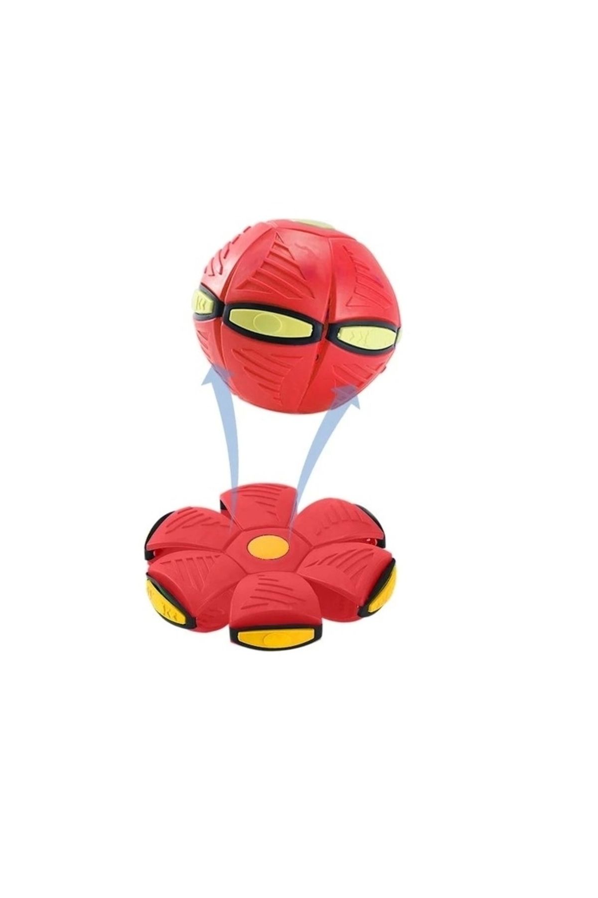 ByCaretta Sihirli Uçan Ufo Disk Top Açık Hava Bahçe Plaj Spor Oyuncakları Kırmızı