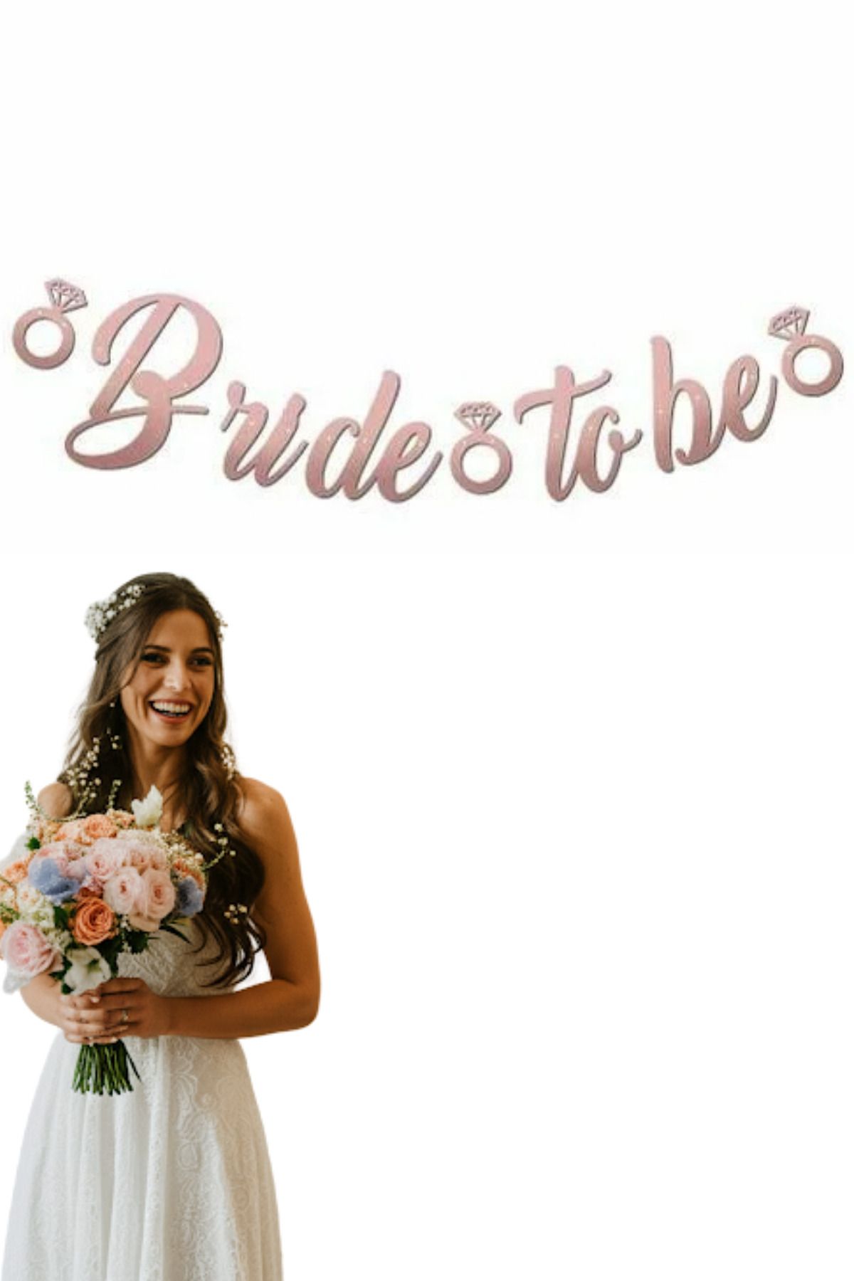 Baloncu Dede Bride To Be Yazılı Banner Rose Kadın Bekarlığa Veda Gelin Parti Kutlama Malzemeleri