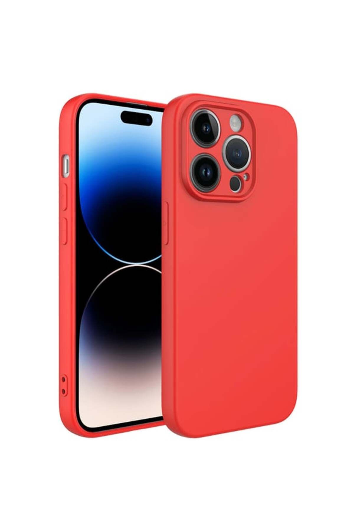 Di Aksesuar iPhone 15 Pro Max Kamera Açık Kırmızı Lansman Kılıf
