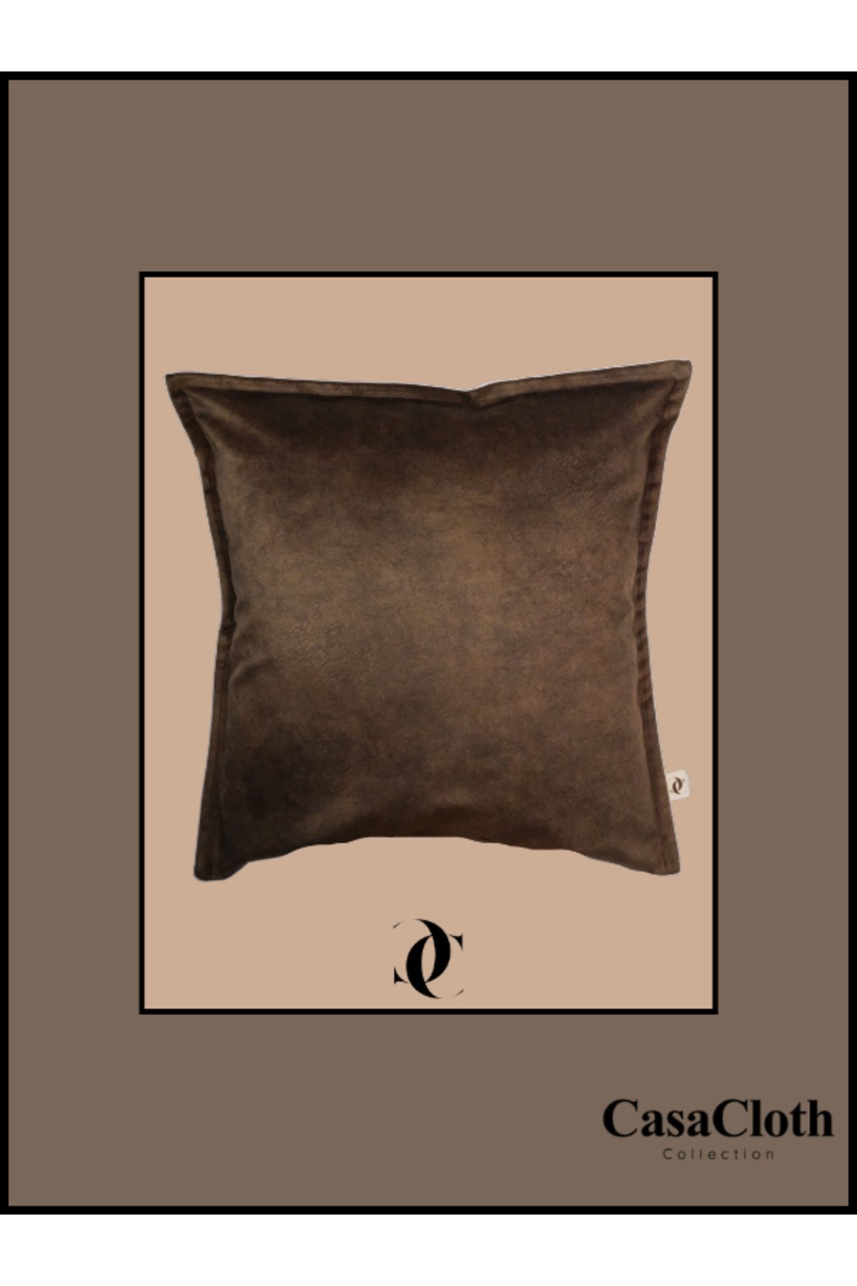 CASACLOTH " Isabella " Dekoratif Dolgulu Kırlent 50x50 cm (İç Yastık Dahil) - Kahverengi