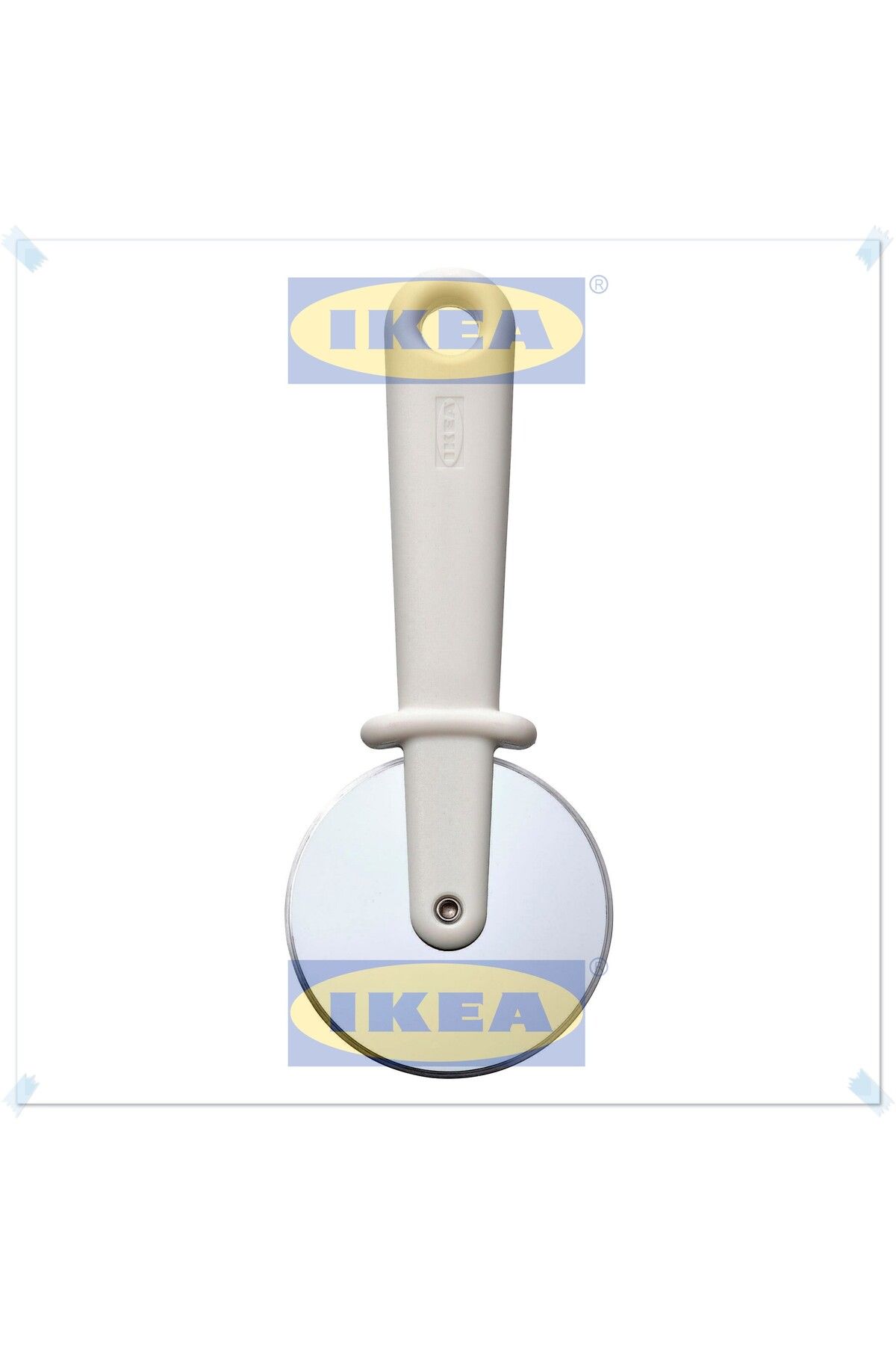 IKEA Uppfylld Kırık Beyaz Paslanmaz Çelik Hamur Kesici, Pizza Kesici, Pizza Dilimleyici, 18 cm
