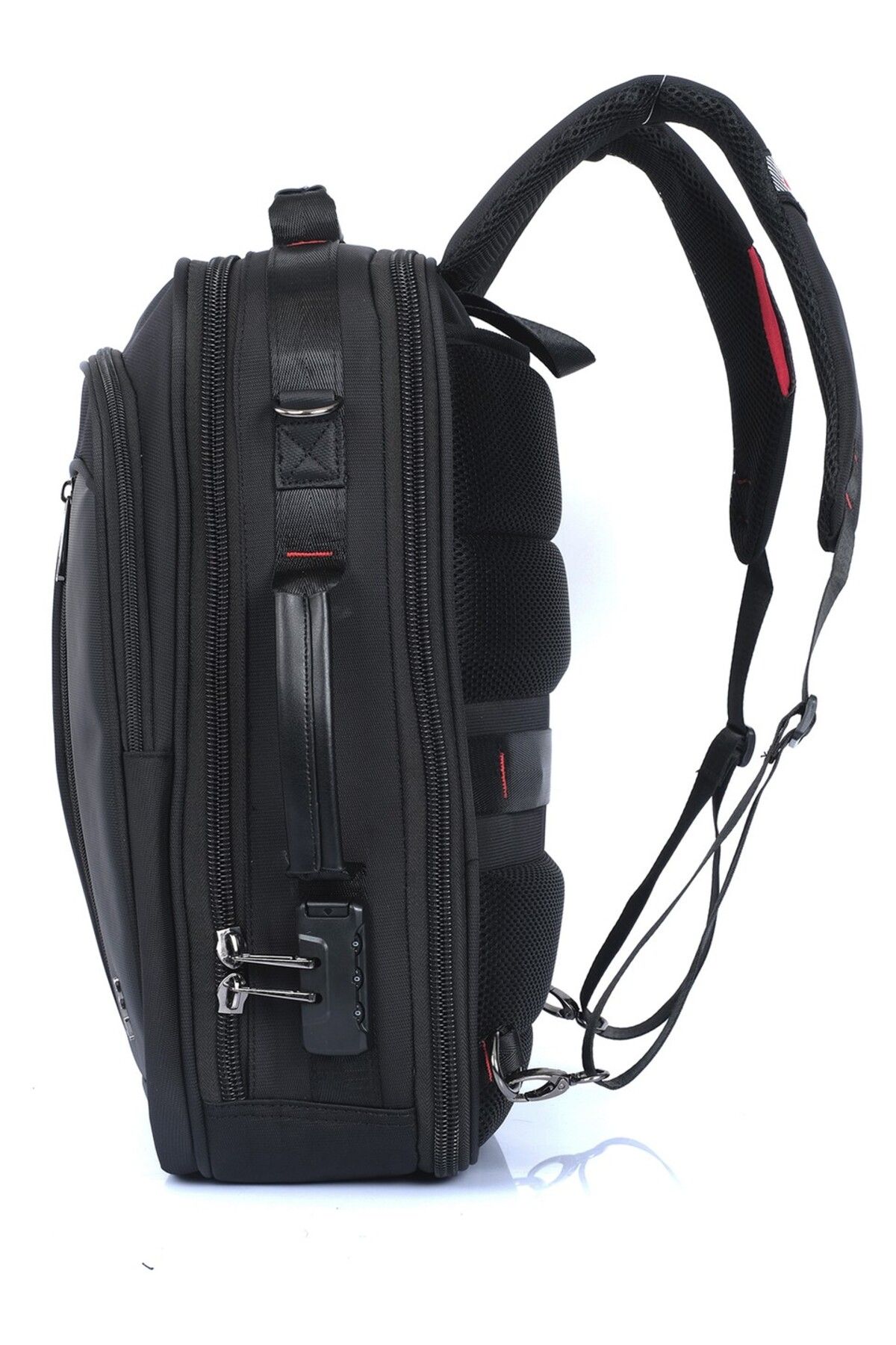 ÇÇS-Backpack with USB and Headphone Input, Laptop Compartment, Lock 5