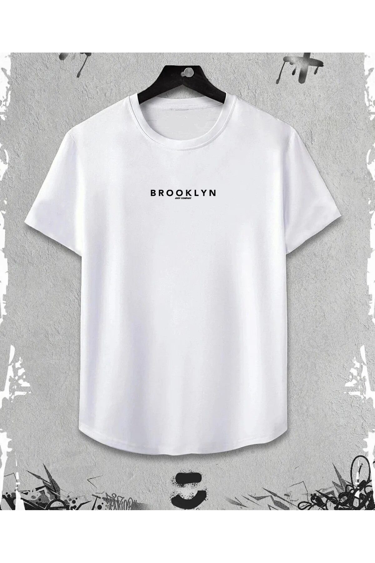 ufukmoda Brooklyn Baskılı 2'li Oversize Unisex T-Shirt