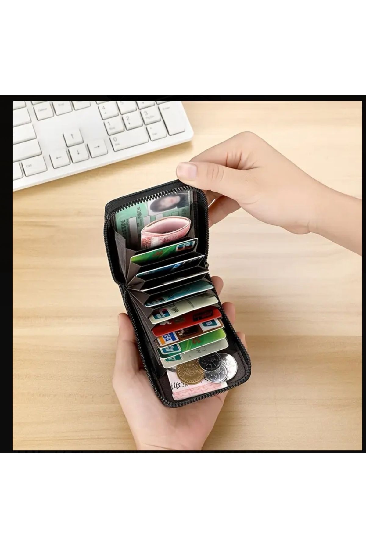 کیف پول مردانه و زنانه ZHANGZHE RFID مسدود کردن کارت اعتباری ORGANICYOU