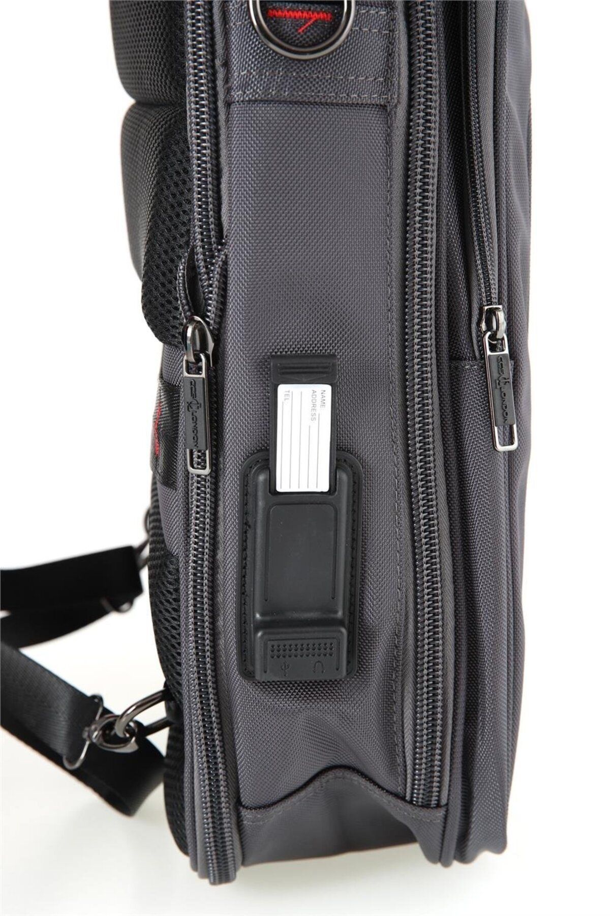 ÇÇS-Backpack with USB and Headphone Input, Laptop Compartment, Lock 6