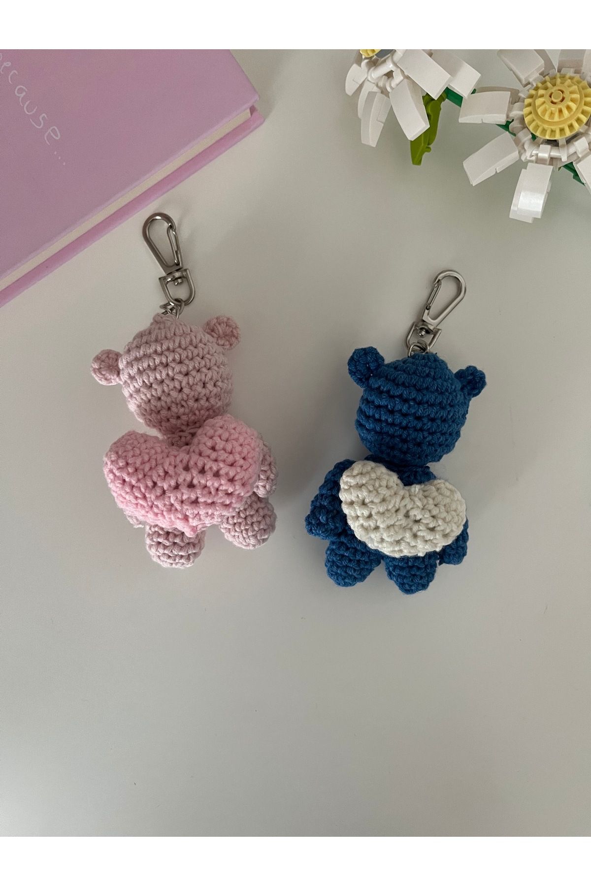 Hara Company Lovely Runner Ayıcık Anahtarlık / Çanta Süsü (2 Adet Anahtarlık)