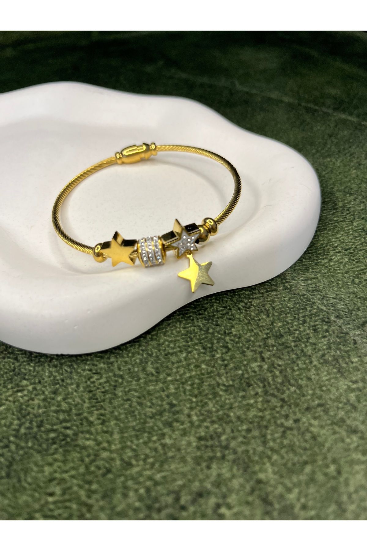 Fam&Co Jewelry Yıldız Figürlü Gold Renk Şık Bileklik