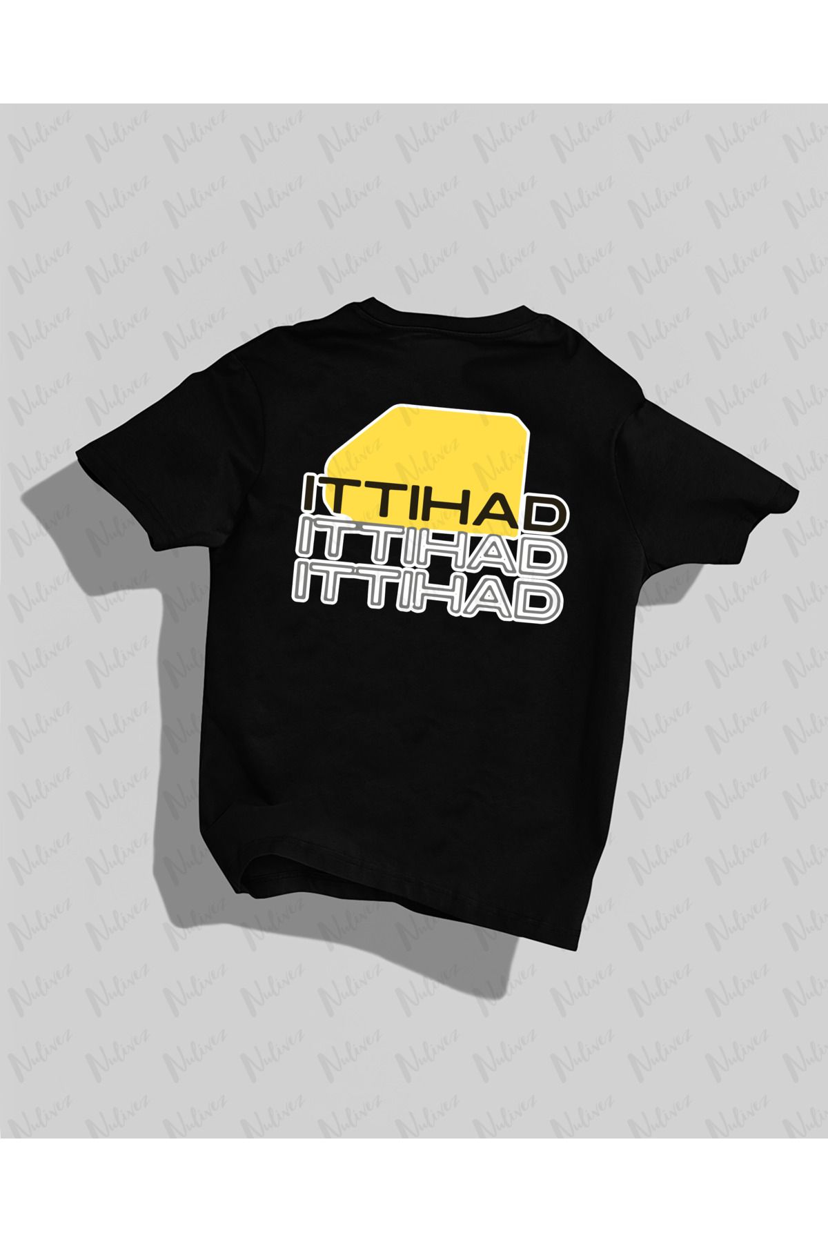 Nulivez ITTIHAD Tasarımı Sırt Baskılı Yüksek Kalite Kompakt Unisex Oversize T-Shirt