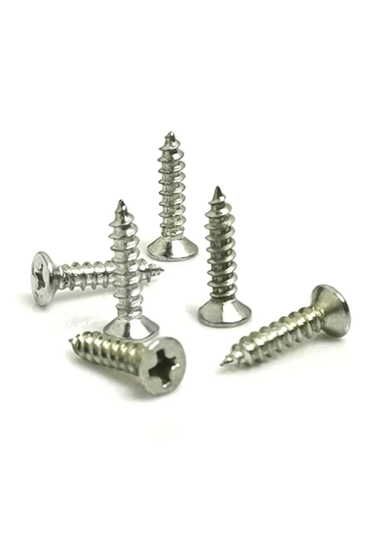 Kuzgun Ticaret Klips, Menteşe, Ayak, Ağaç, Sunta Vidası 3x13 Mm - Nikel 1000 Adet - Lisinya