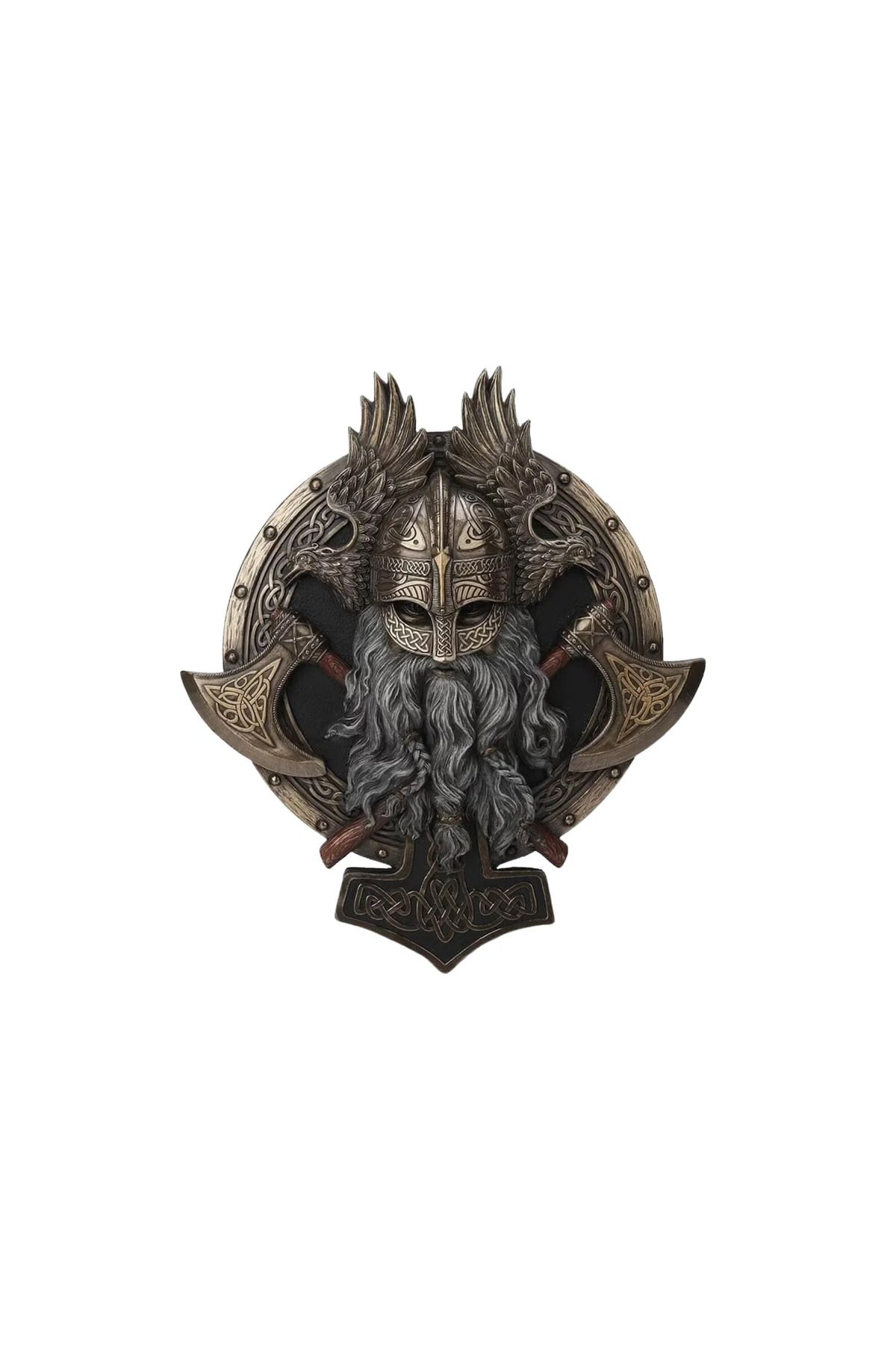 DEKOLOVE Viking Serisi Çift Balta Valhalla Figürü