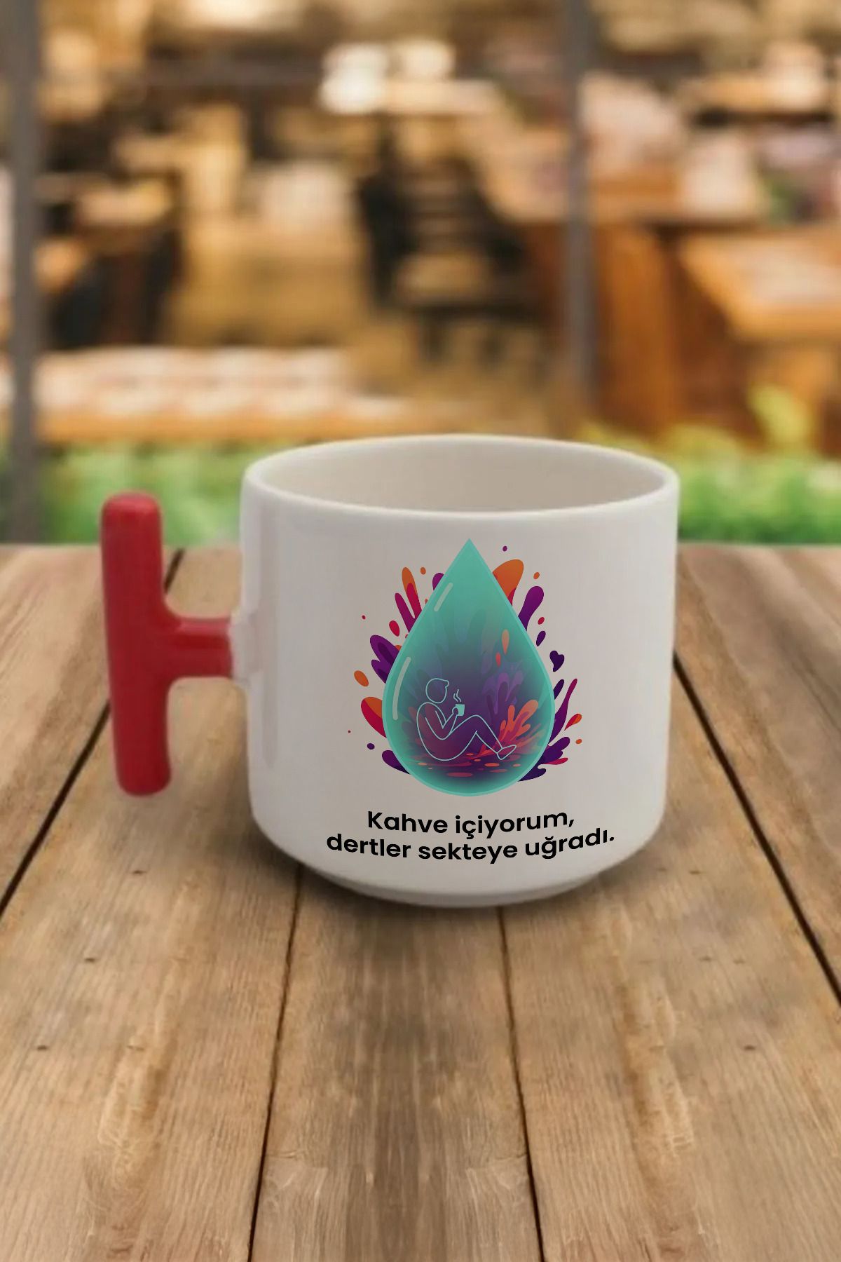 DozNest Dert Savar Kupa Seramik Kupa Bardak - Seramik Çay, Kahve Hediyelik Bardağı