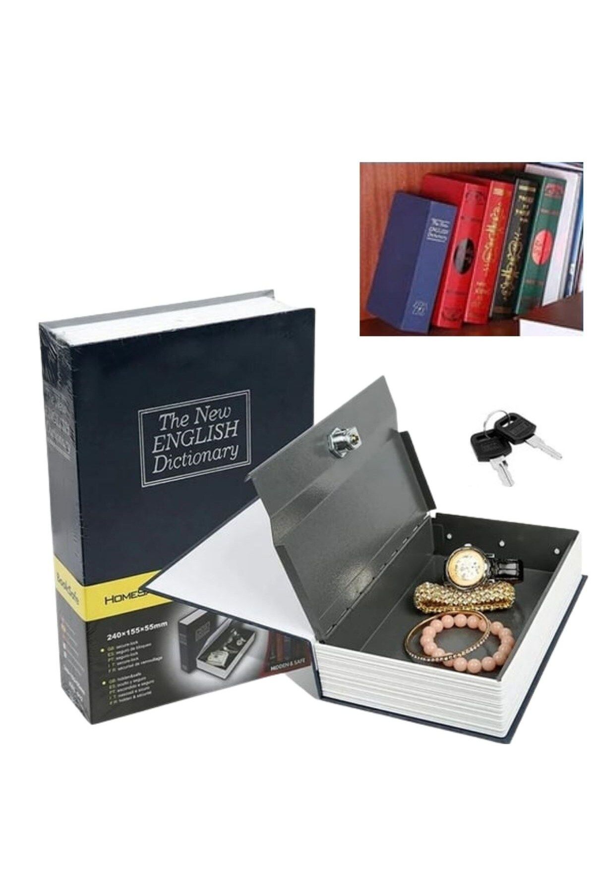 KozaTakı GünerTek® Kitap Görünümlü Gizli Kasa