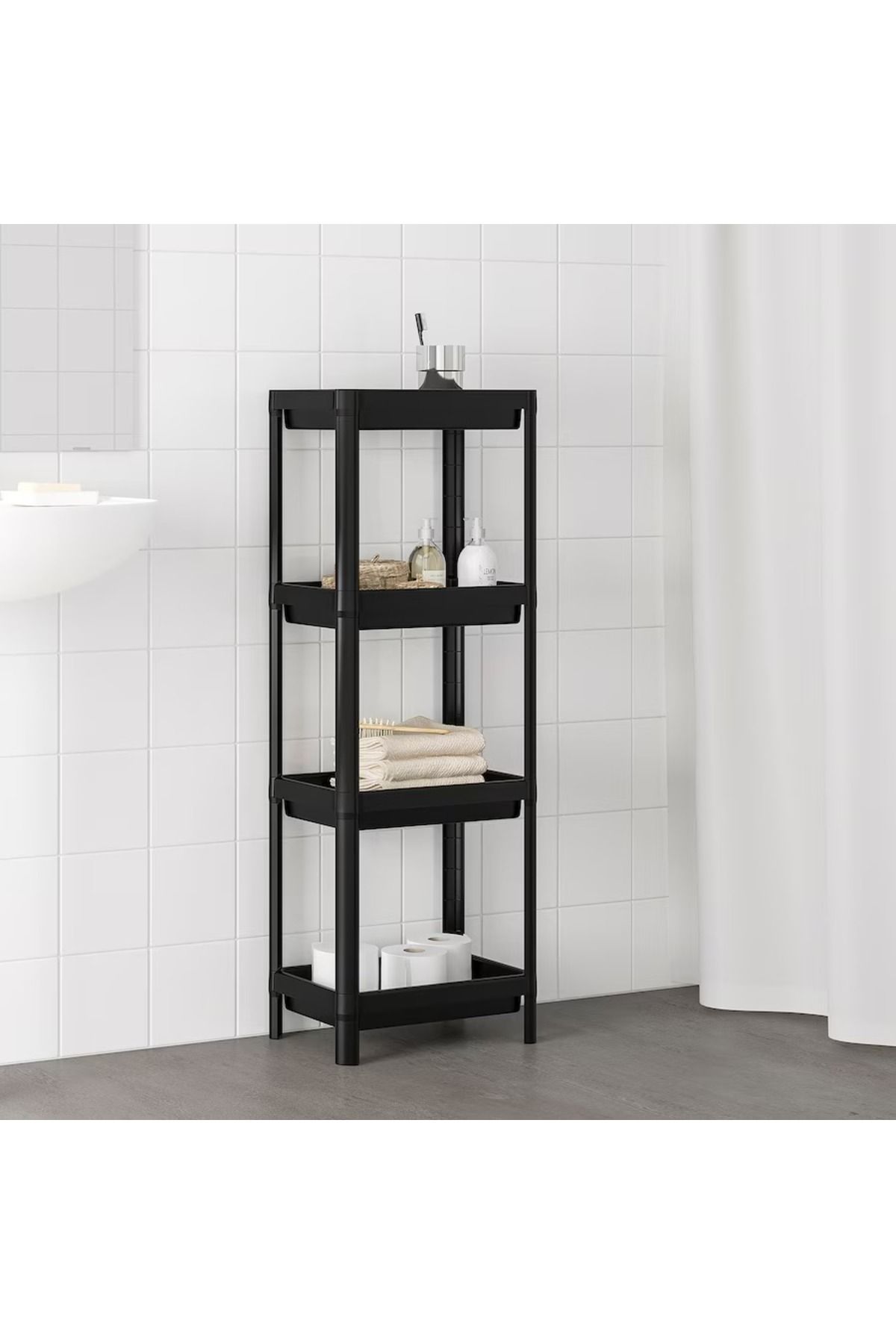 IKEA-Vesken 4-Tier Bathroom and Kitchen Organizer Shelf Unit 2