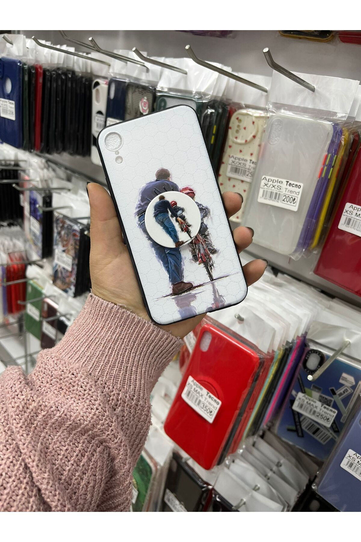 TECNOTREND Apple İphone Xr desenli pop soketli silikon kılıf