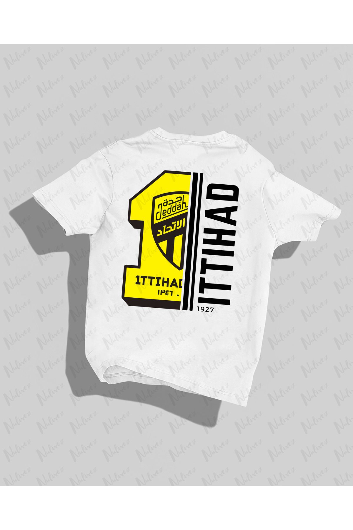 Nulivez ITTIHAD Tasarımı Sırt Baskılı Yüksek Kalite Kompakt Unisex Oversize T-Shirt