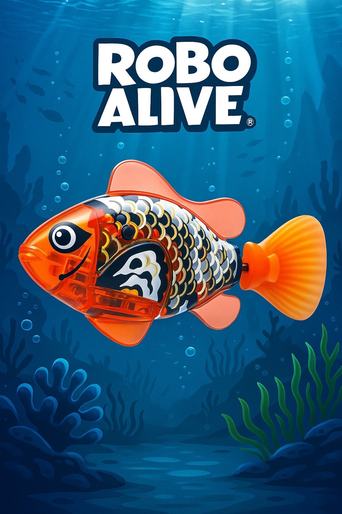 teknotrust Robo Fish Robo Alive Serisi Robotik Yüzme Balıkları Suda Renk Değiştiren Yüzen Balık