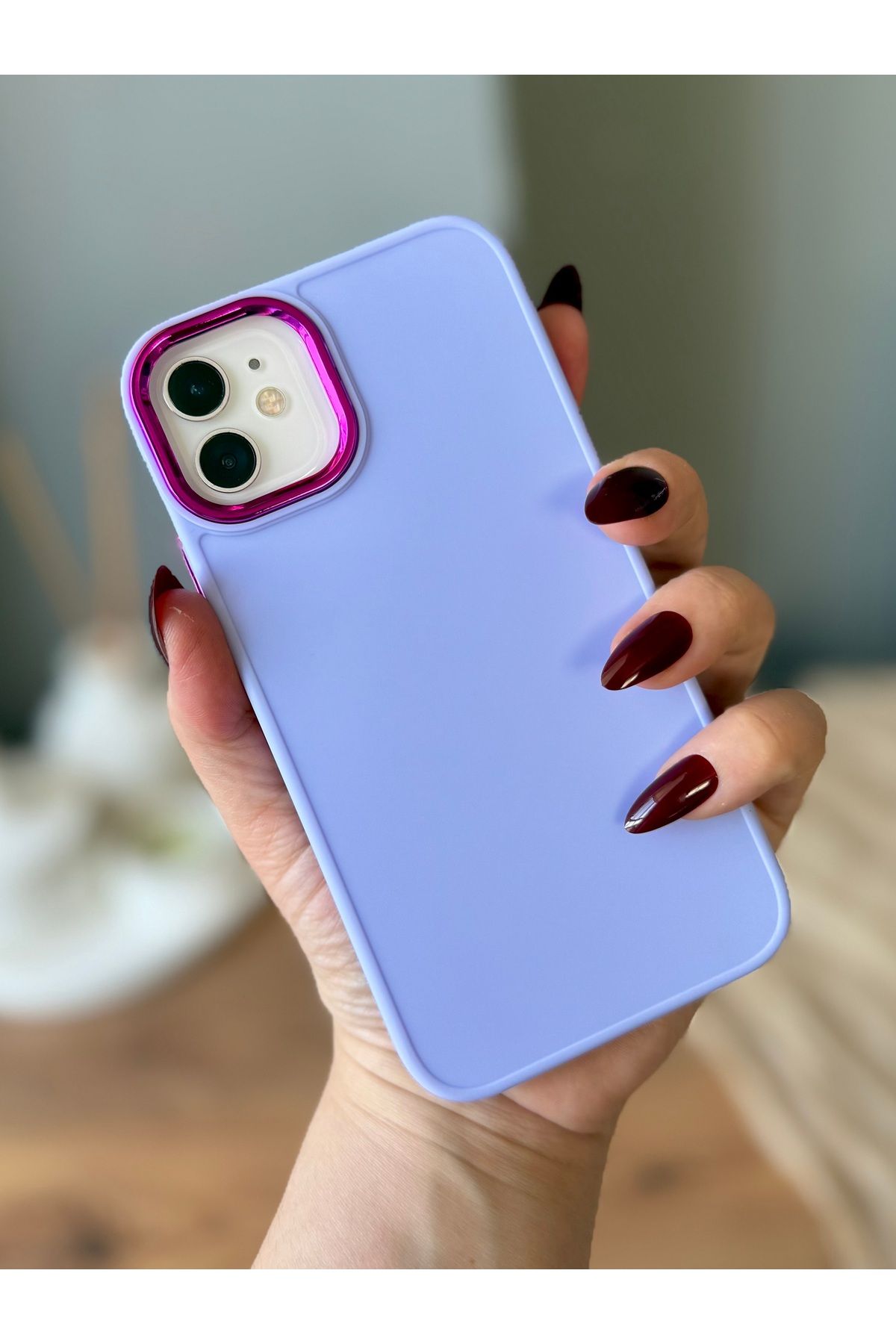 MirazTasarim IPHONE 11 LİLA DÜZ KILIF
