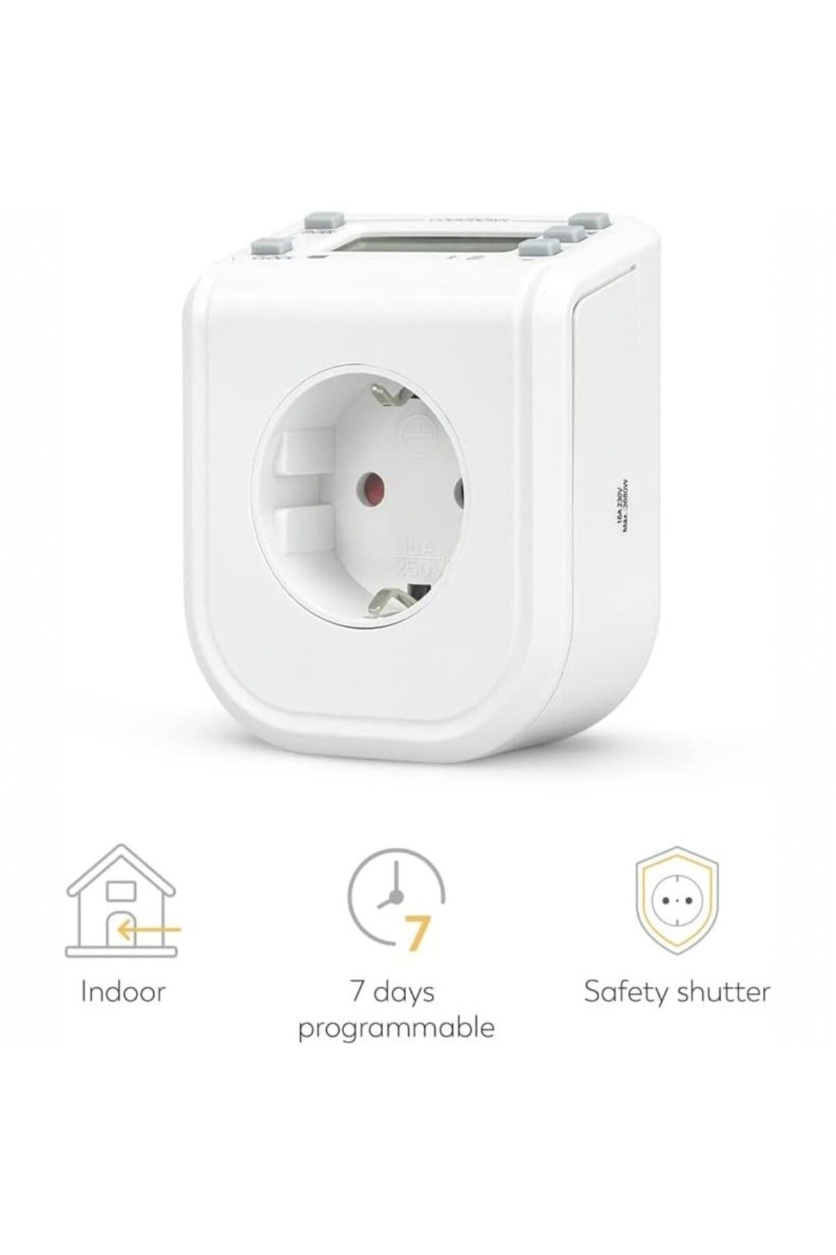 Ucuz Geldi-3 Digital Timed Sockets |   Cata Time Clock Socket with Weekly Schedule |   Aquarium Compatible |   16A 3