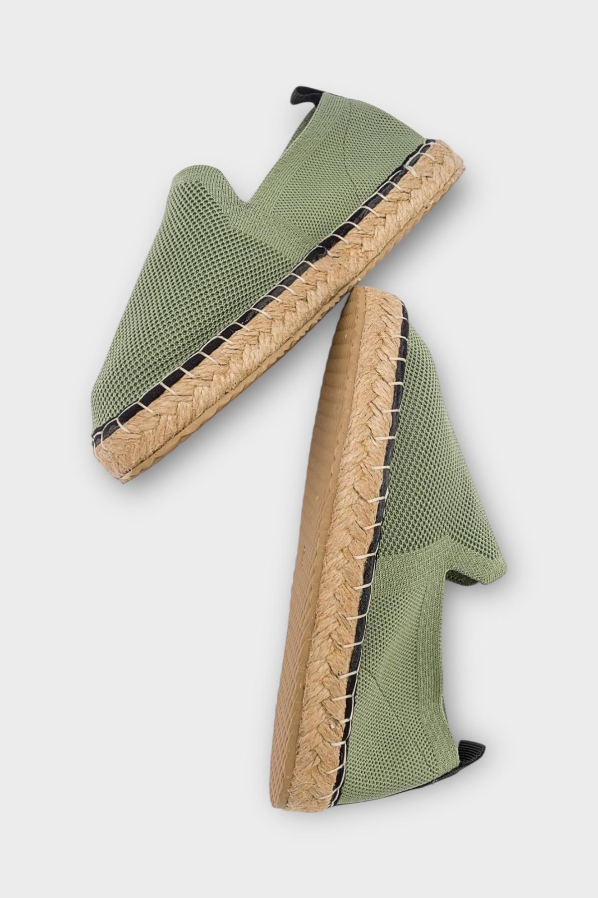 Liger-Unisex Handmade Knitwear Espadrille Khaki 5