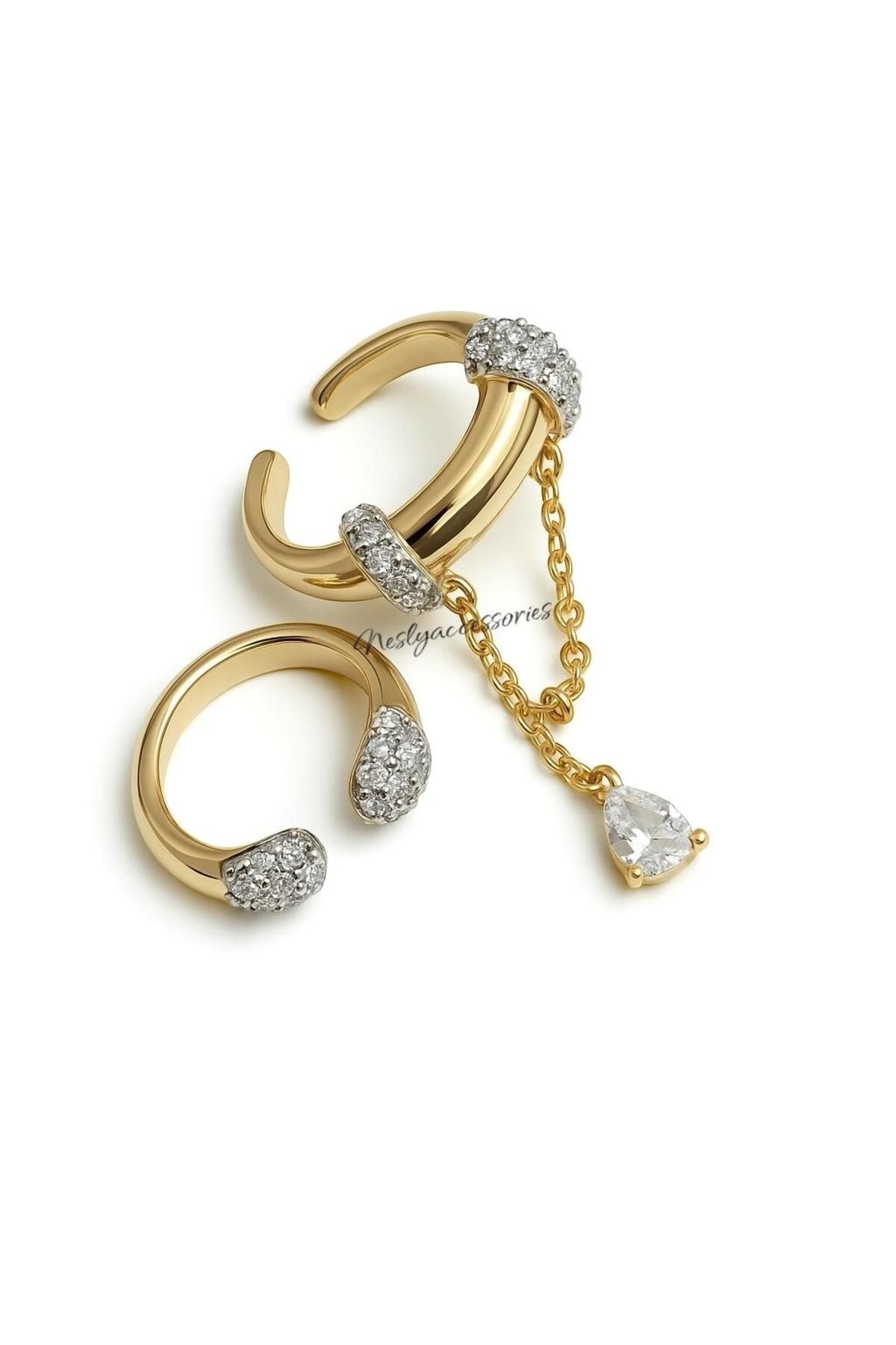 neslyaccessories Rain İkili Yüzük Kombin