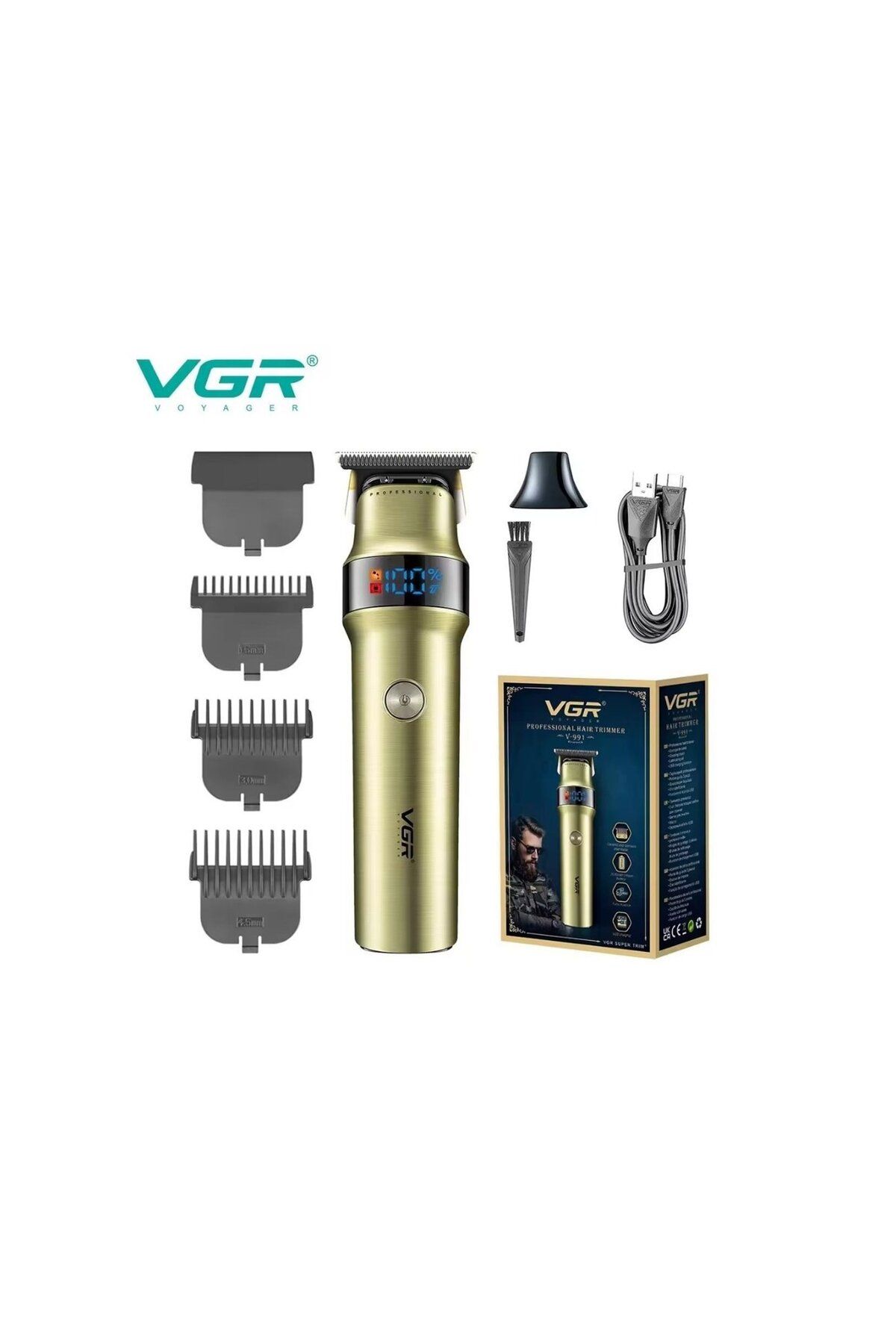 collazer V-991 Dijital Göstergeli Tıraş Makinesi Saç Sakal Vücut
