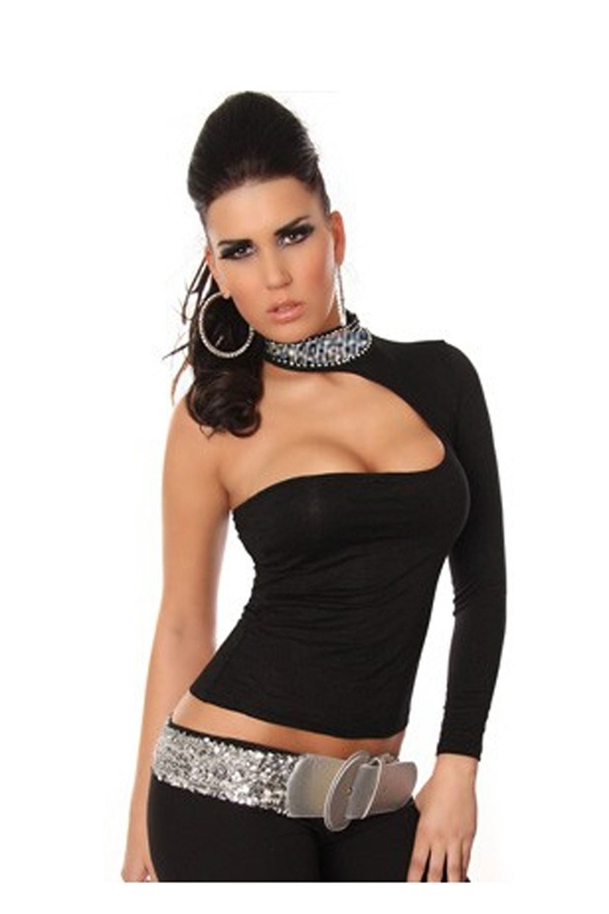 Moda Şahsenem Pul Payet Aksesuarlı Bluz