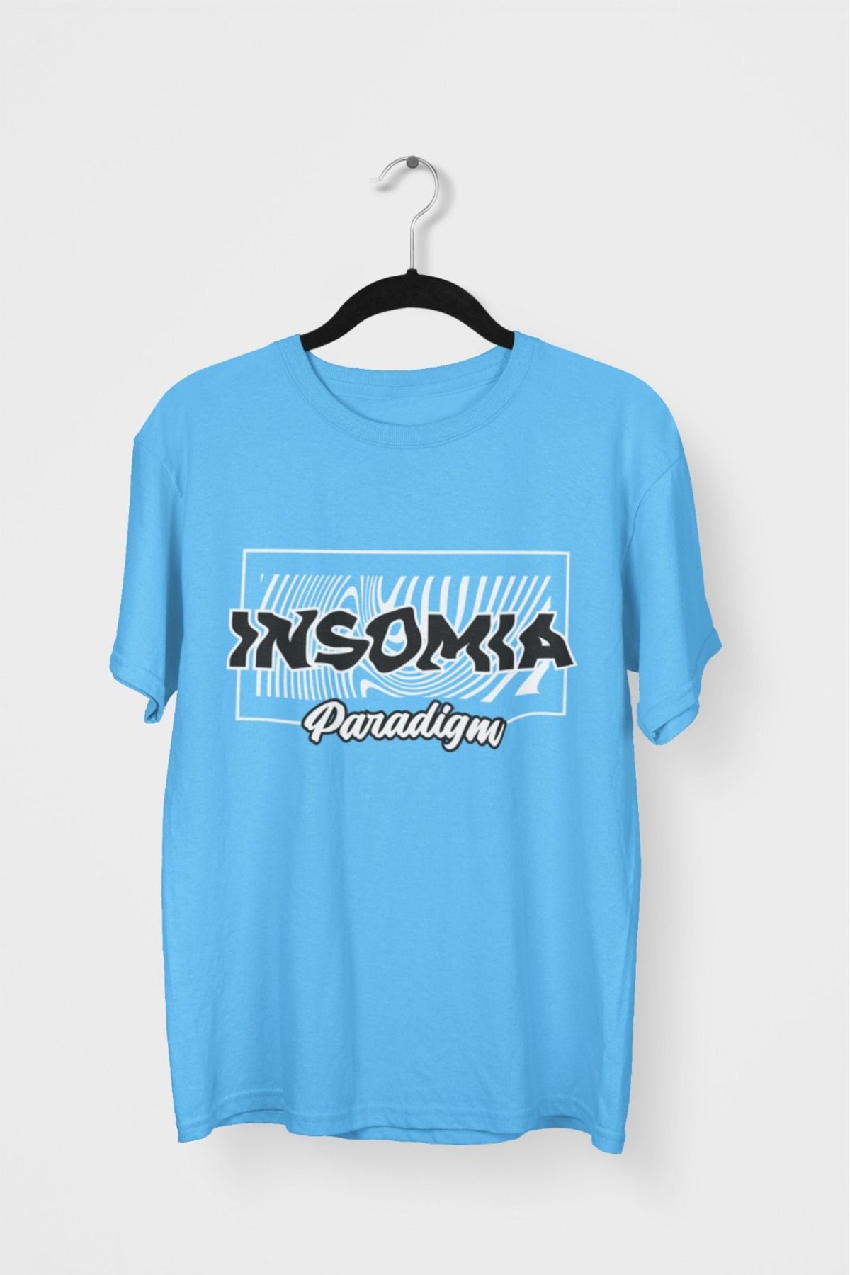 Butik ERKEK/KADIN -INSOMIA- TRANSFER BASKILI YUVARLAK YAKA KISA KOL TİŞÖRT