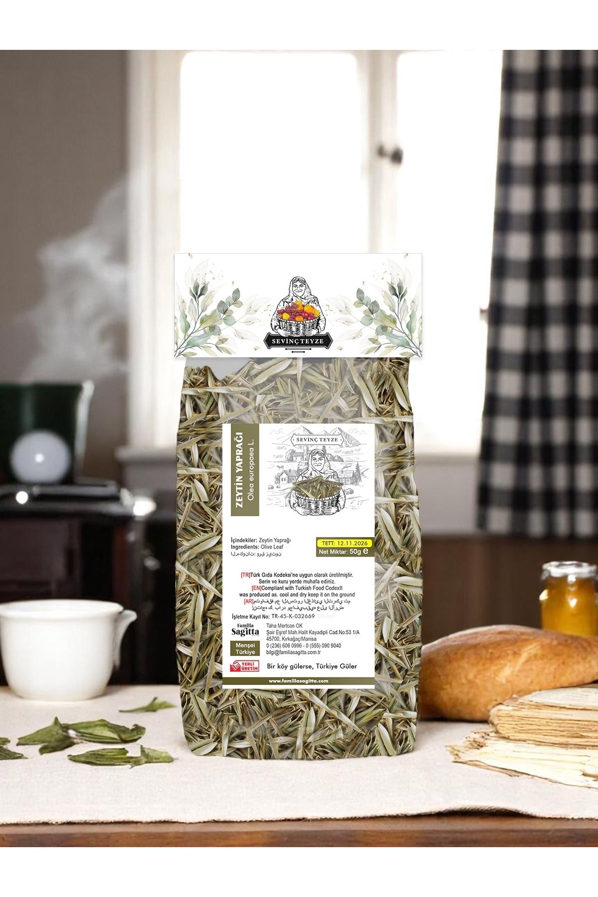 Organik Teyze-50g Joy Aunt Olive Leaf - Olive Leaves, Oleae Folium, Oleaceae, Immortal Tree Leaf 2