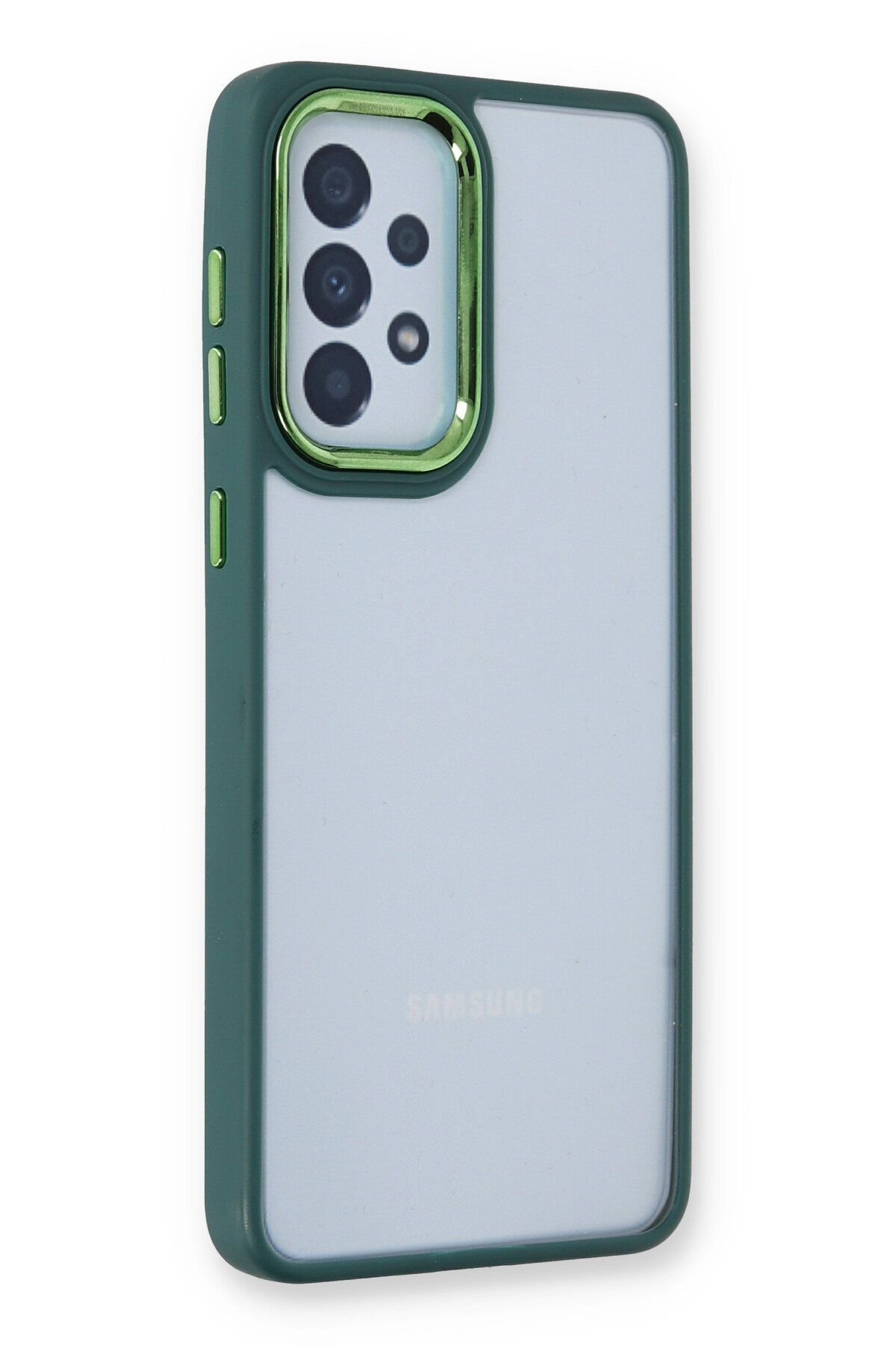 Leybaks Samsung Galaxy A53 Uyumlu Dayanıklı Kaymaz Kenarları Renkli Şeffaf Silikon Kılıf