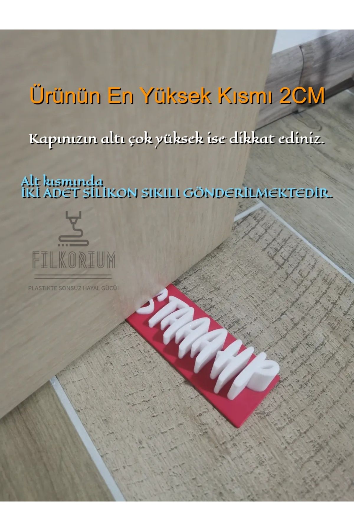 Filkorium3D STAAAHPP KAPI DURDURUCU - YENİ NESİL KAPI STOPERİ - ESPİRİLİ KAPI STOPERİ - Dekoratif aksesuar