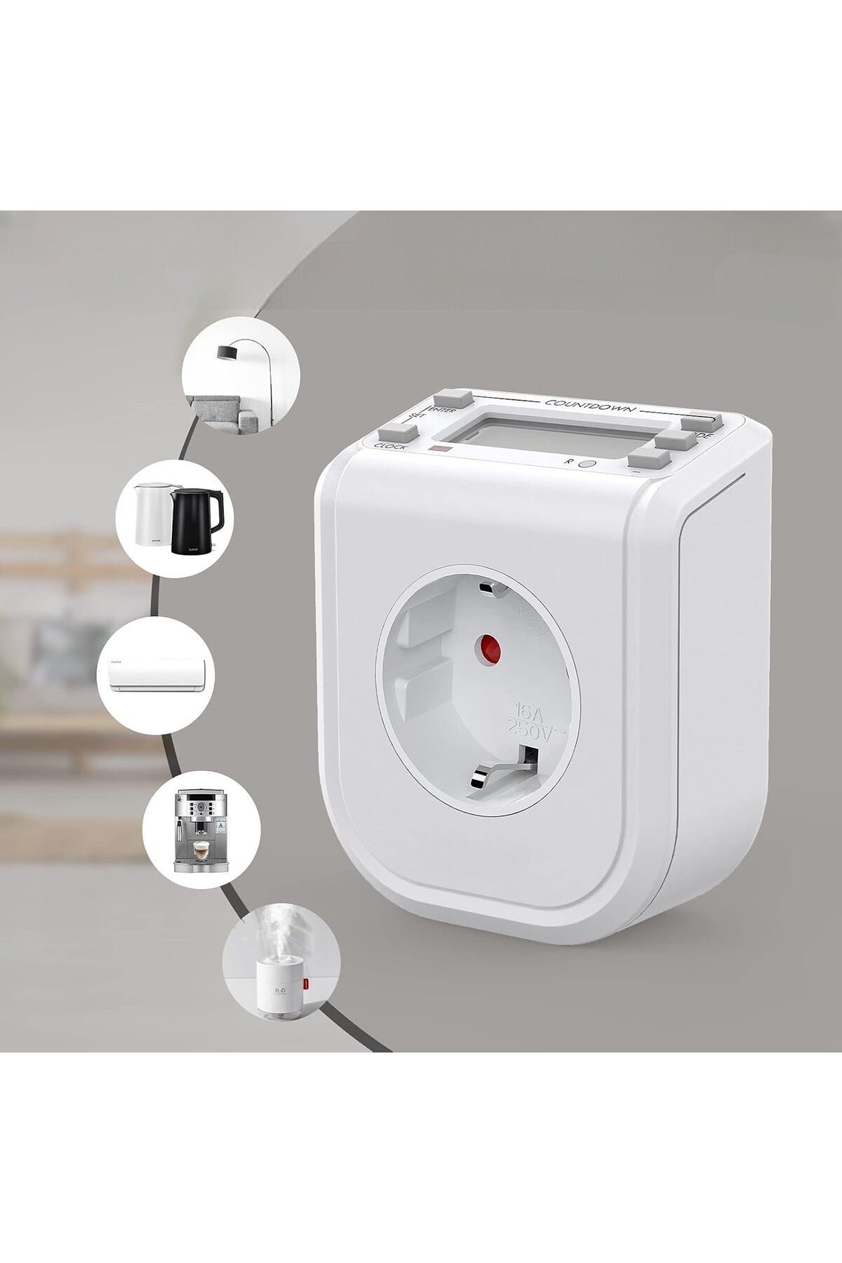Ucuz Geldi-3 Digital Timed Sockets |   Cata Time Clock Socket with Weekly Schedule |   Aquarium Compatible |   16A 2